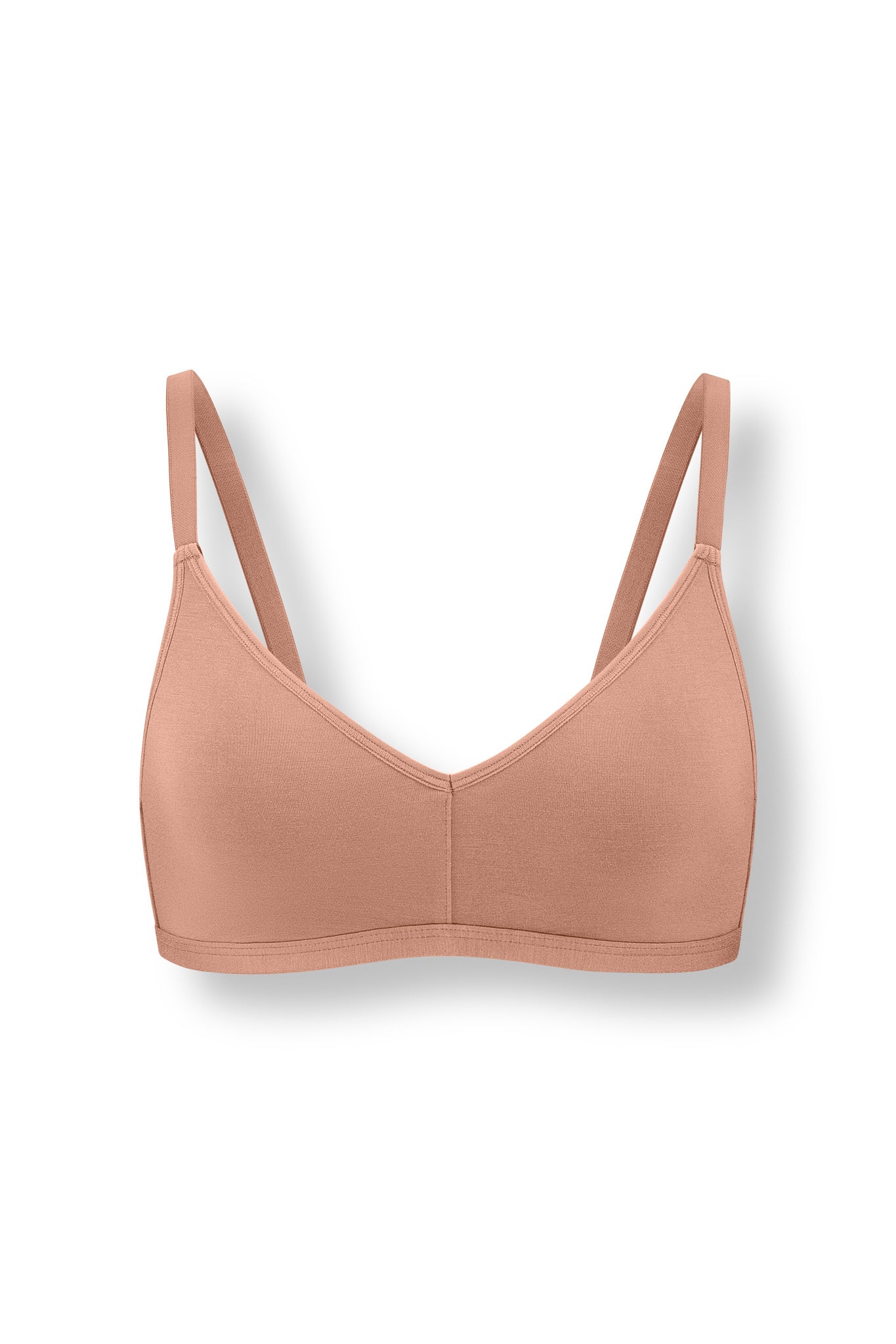 Women's V-Neck Bra in Latte - Image 3