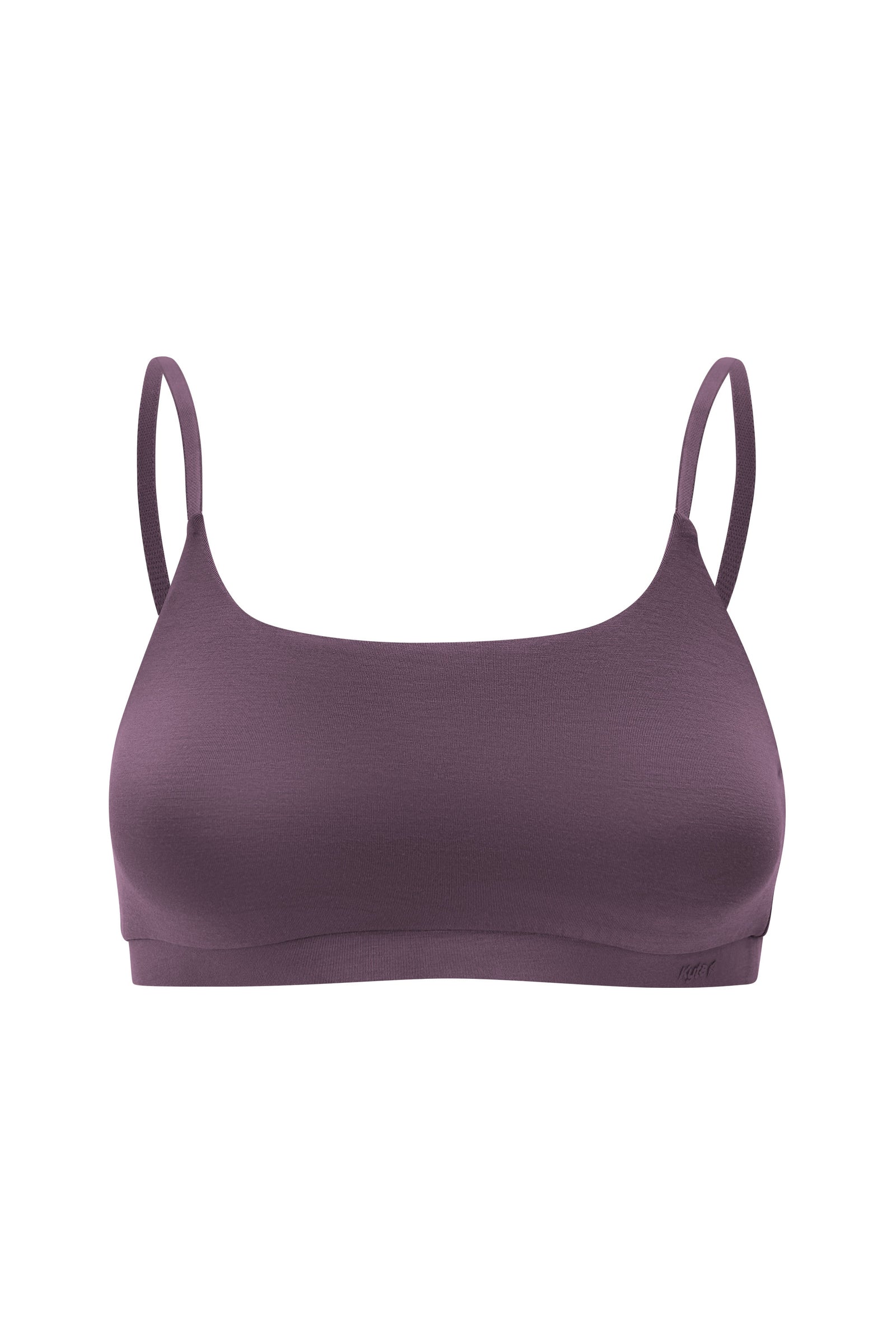 Women's Scoop Neck Bralette in Currant - Image 3