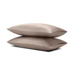 Bamboo Sateen Pillowcase Set in Truffle
