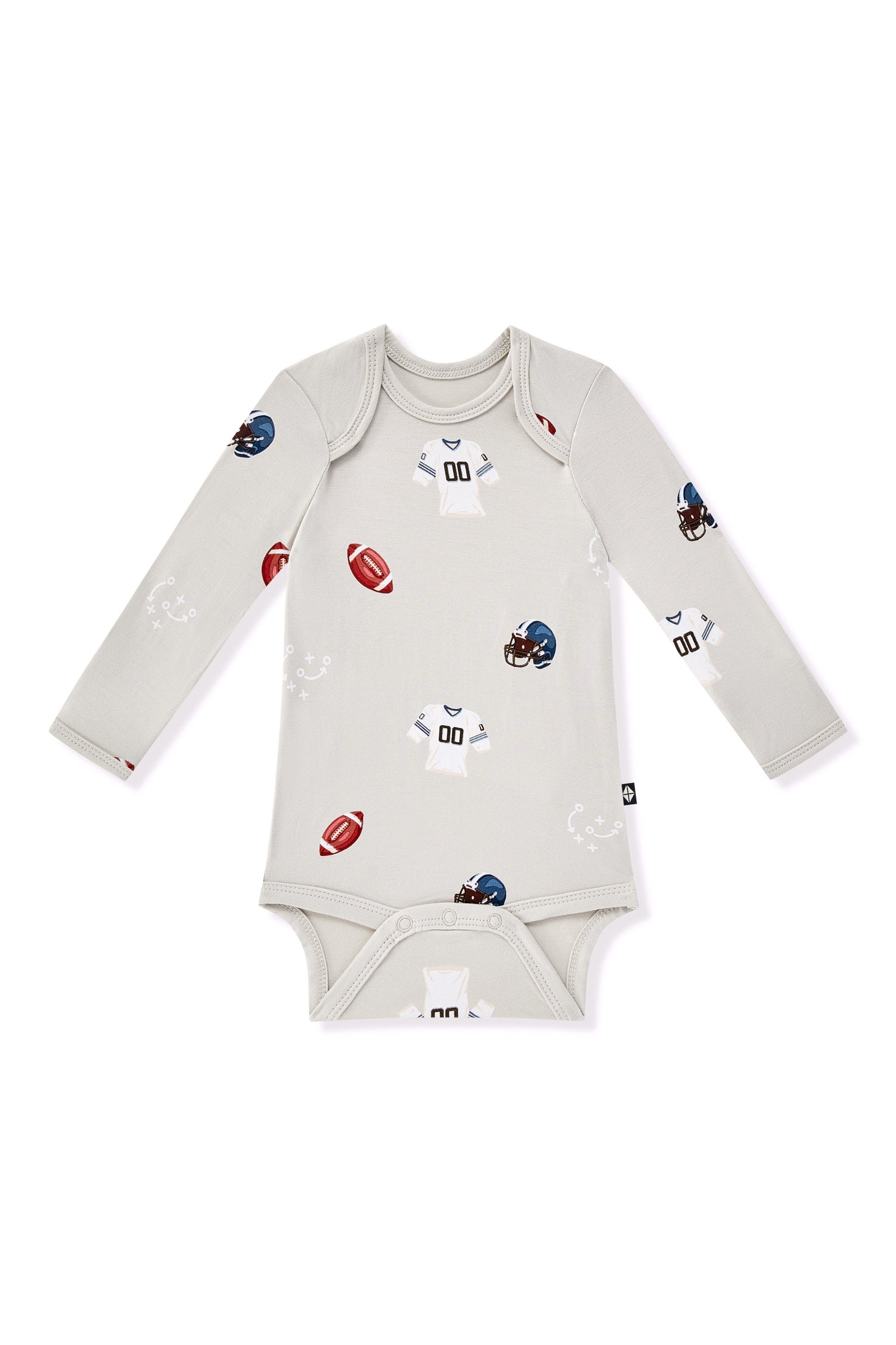 Long Sleeve Bodysuit in Vintage Football - Image 2