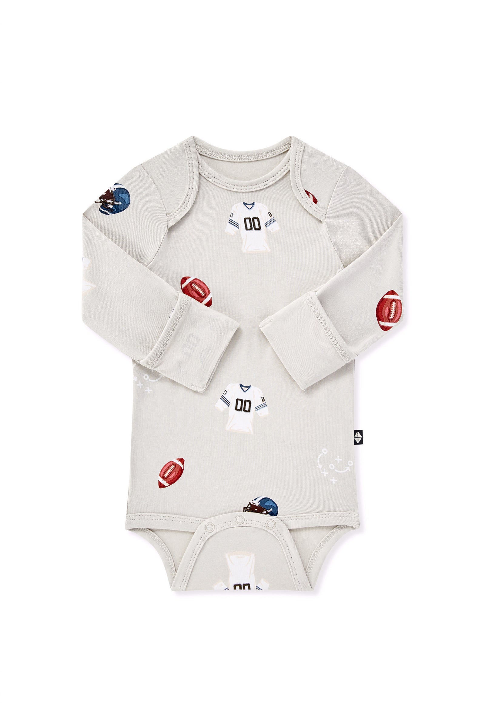 Long Sleeve Bodysuit in Vintage Football - Image 6