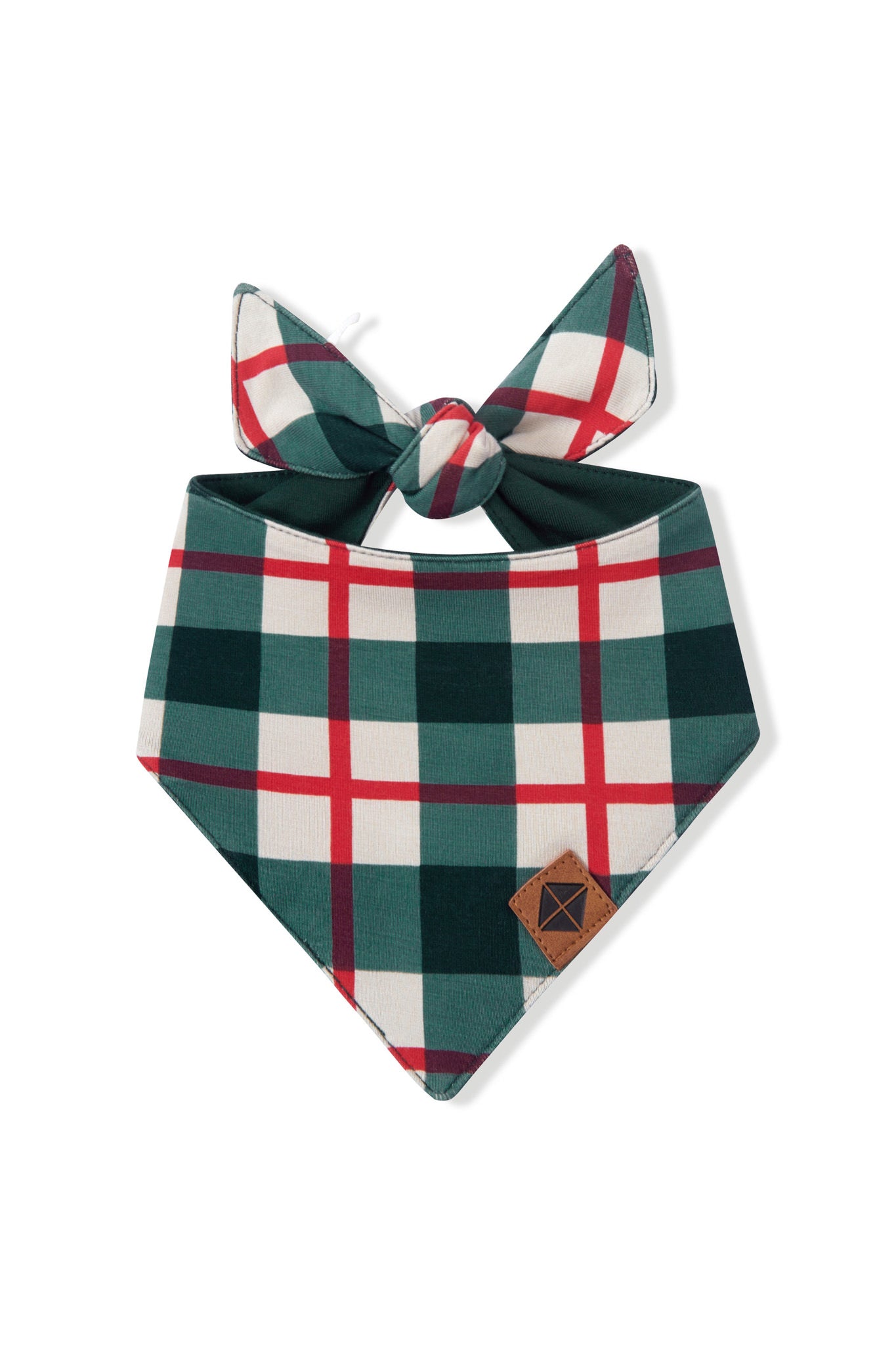 Dog Bandana in Holiday Plaid - Image 2