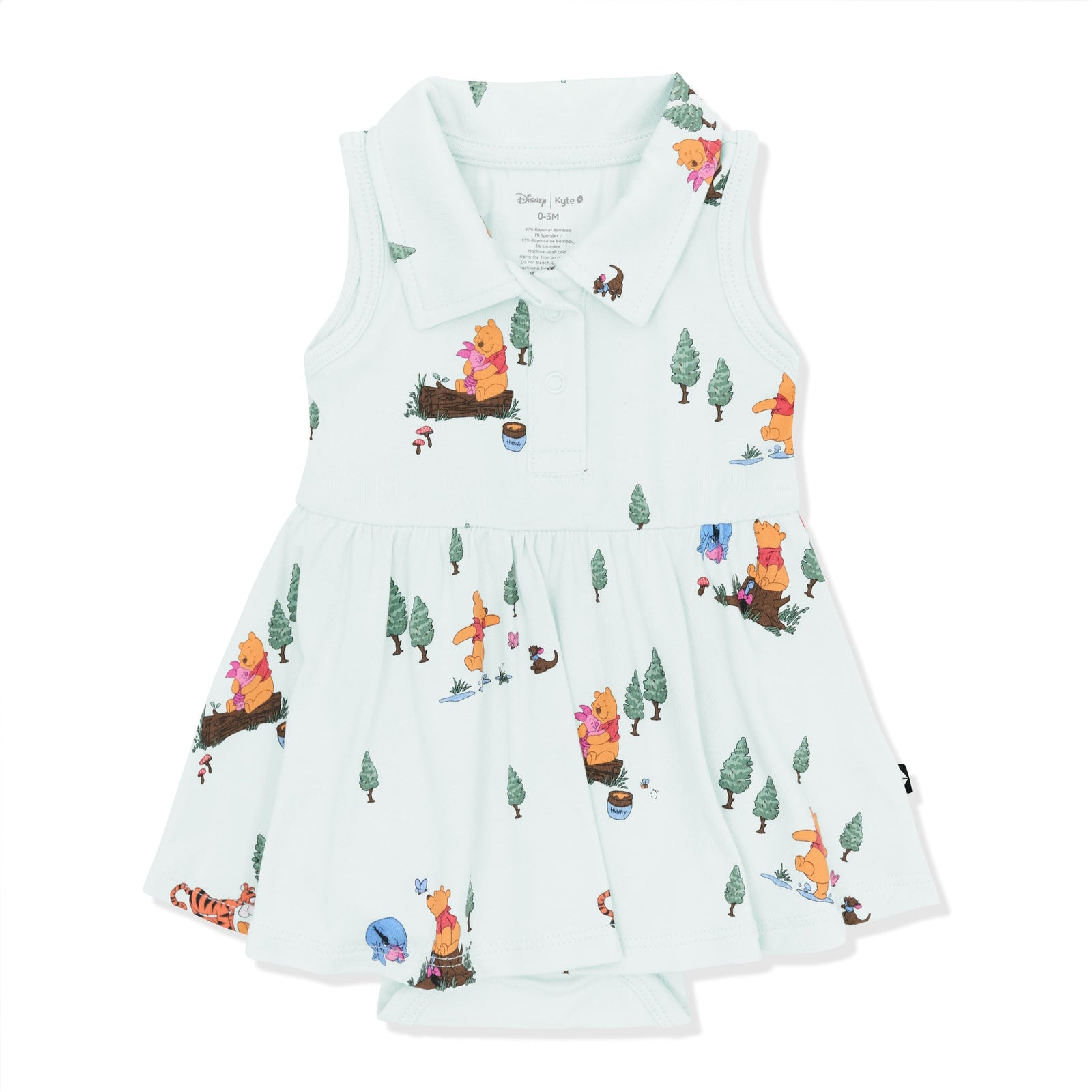 Polo Bodysuit Dress in Winnie the Pooh Hundred Acre Wood - Image 2