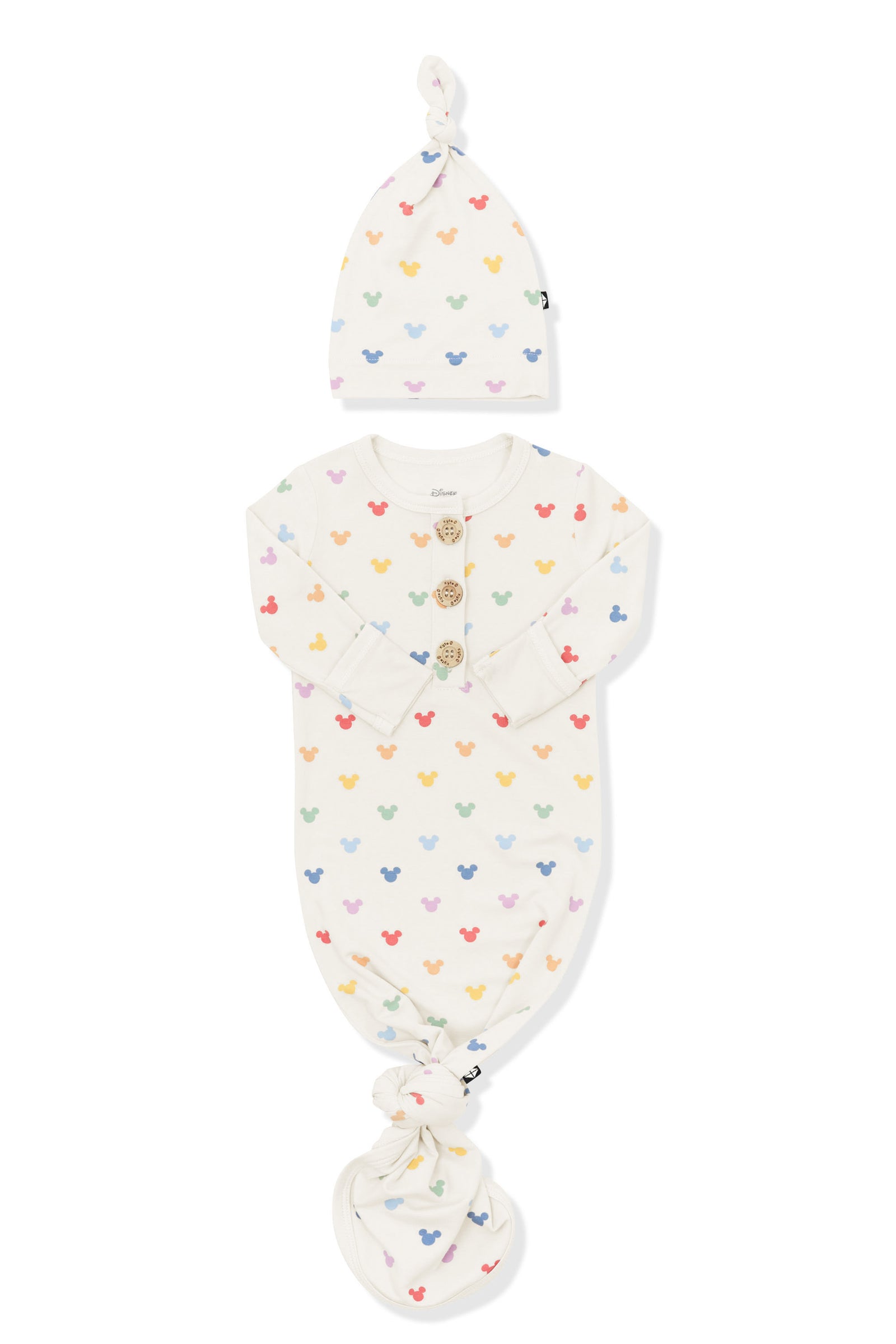 Knotted Day Gown with Hat Set in Pastel Mickey Mouse - Image 3