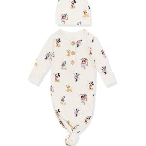 Knotted Day Gown with Hat Set in Mickey Mouse and Friends