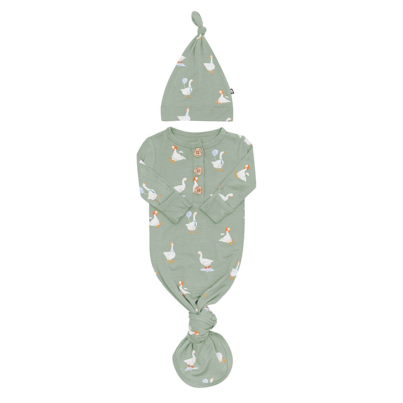 Knotted Day Gown with Hat Set in Silly Goose - Image 4