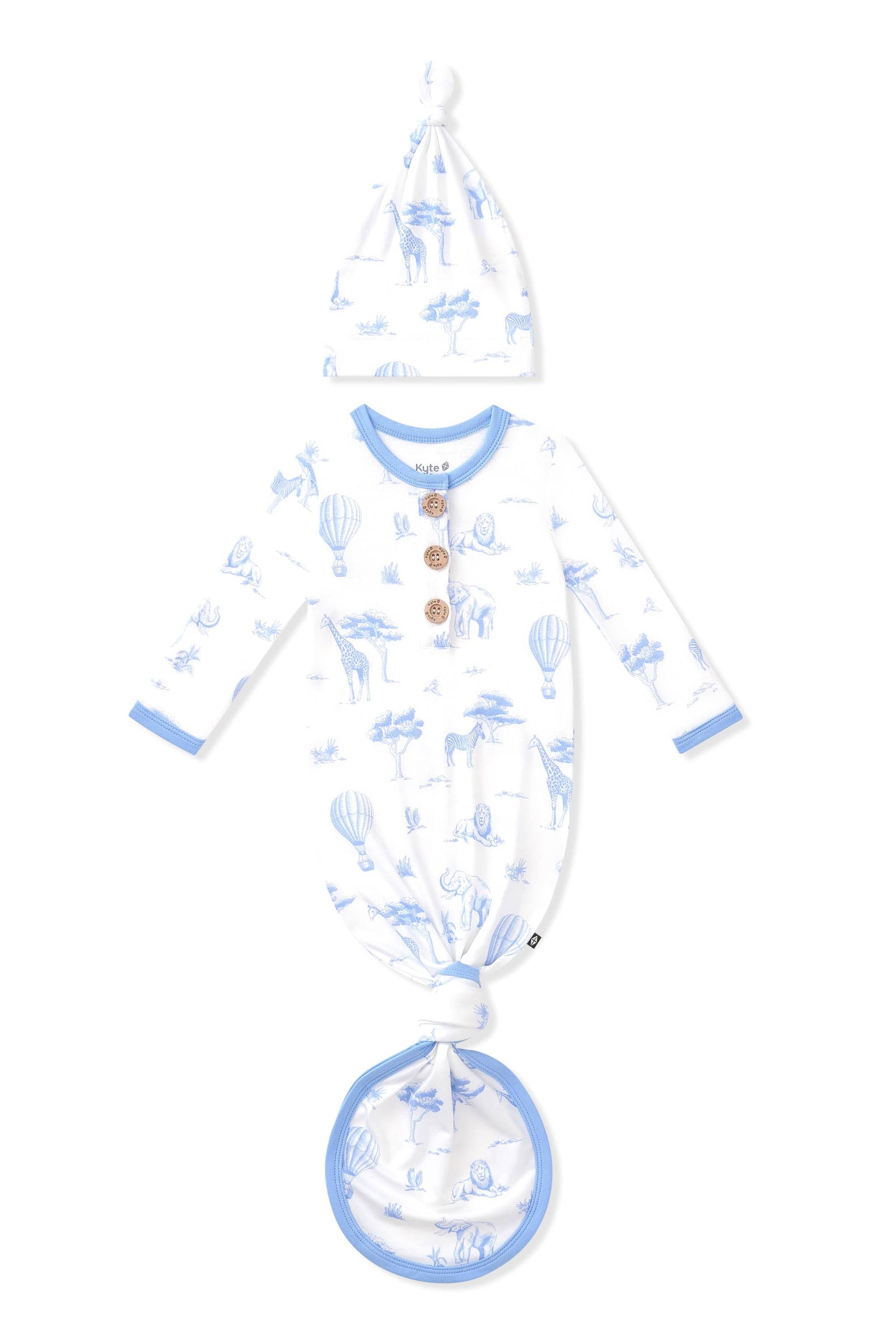 Knotted Day Gown with Hat Set in Toile Safari - Image 2