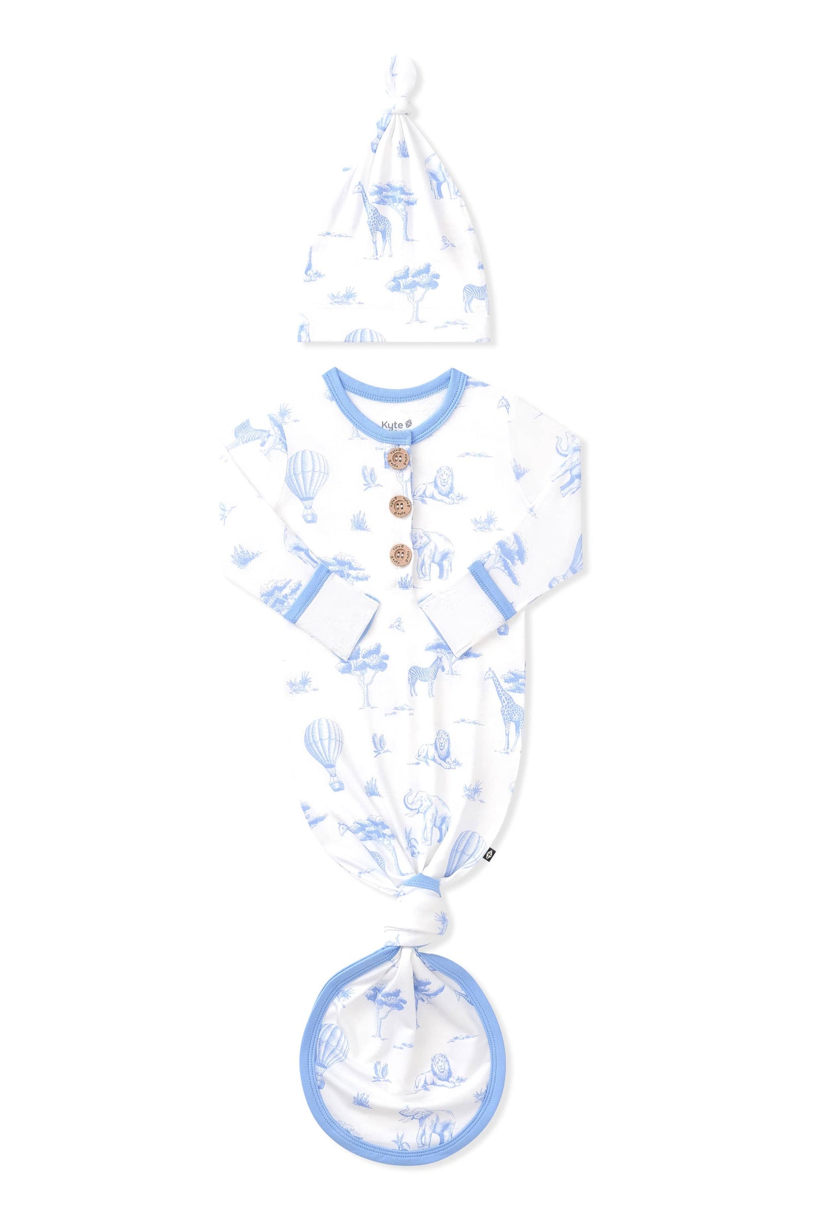 Knotted Day Gown with Hat Set in Toile Safari - Image 5