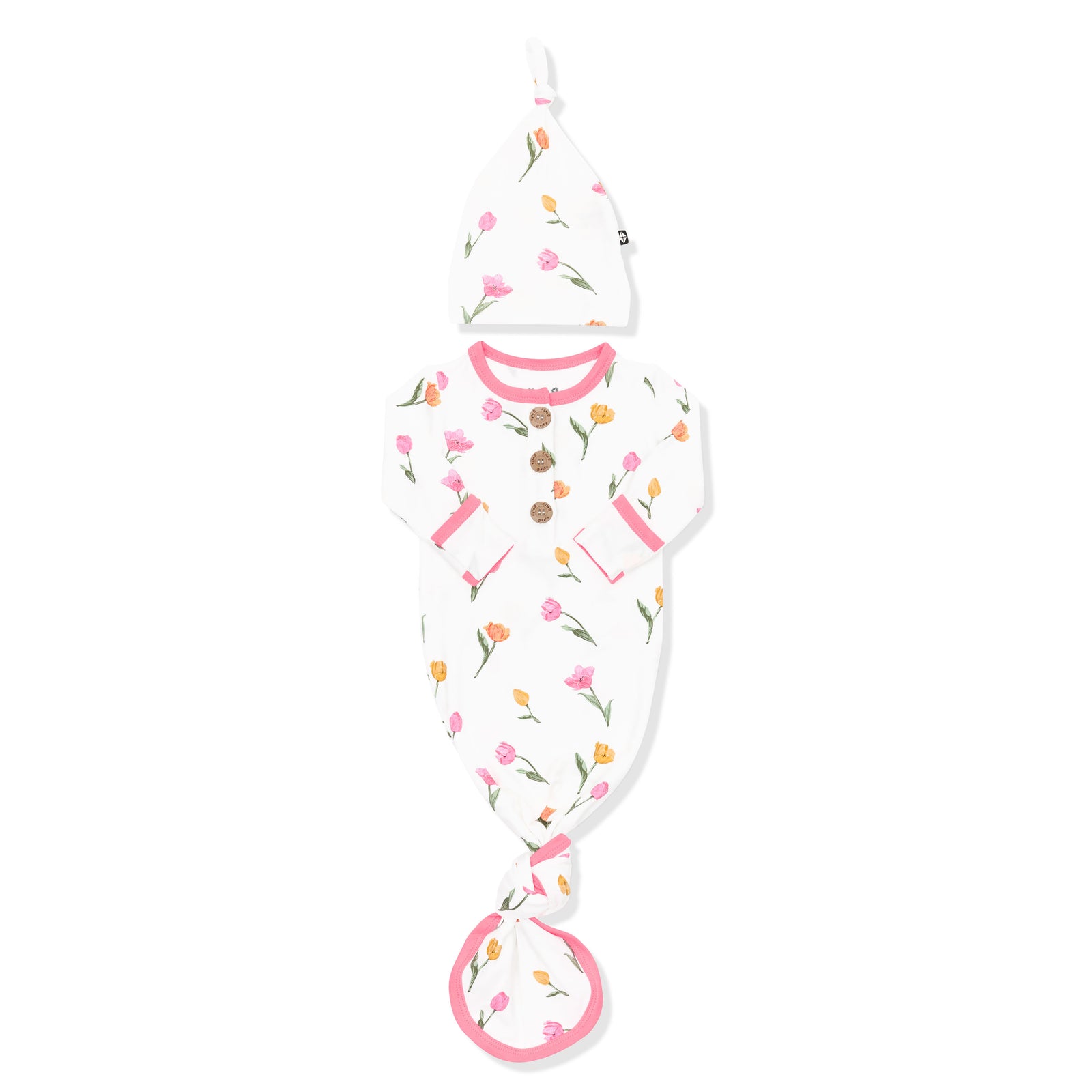 Knotted Day Gown with Hat Set in Tulip - Image 5