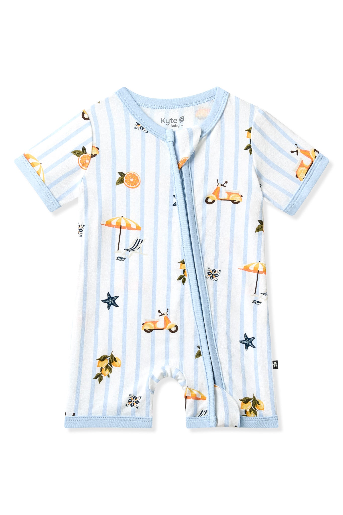 Zipper Shortall Romper in Amalfi Coast - Image 2