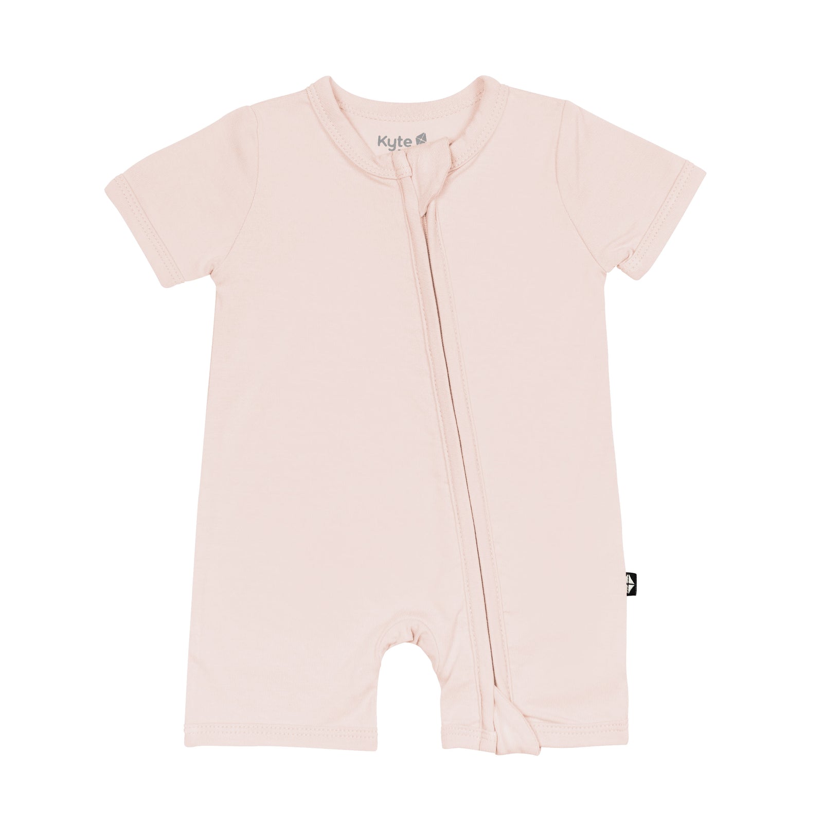 Zippered Shortall Romper in Blush - Image 2