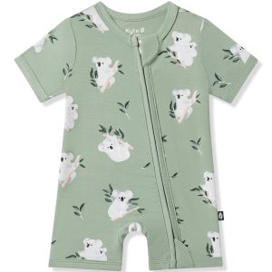 Zipper Shortall Romper in Koala