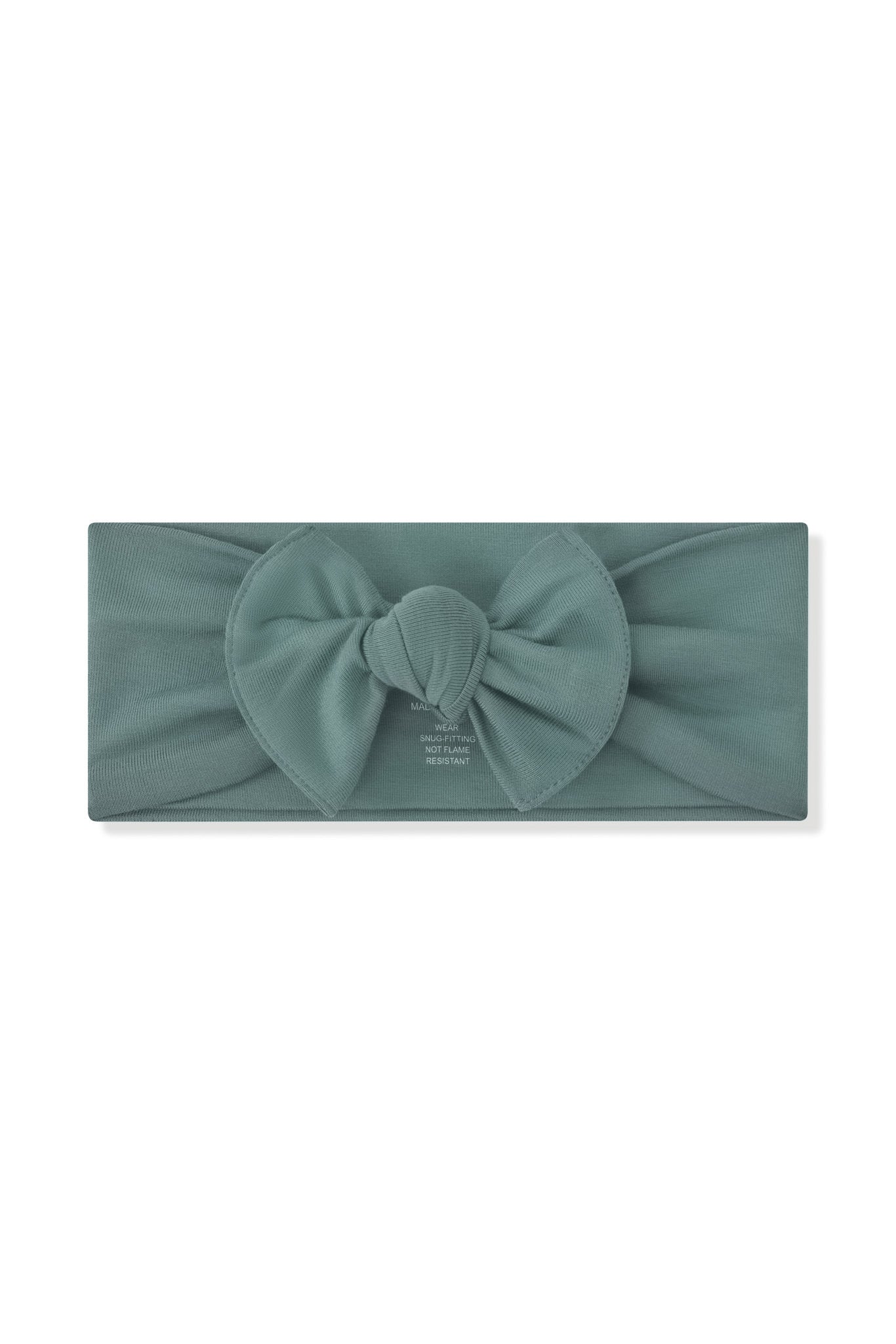 Knotted Bow Headband in Pine - Image 2