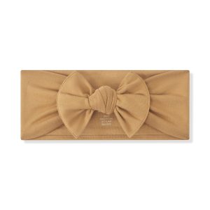 Knotted Bow Headband in Ochre