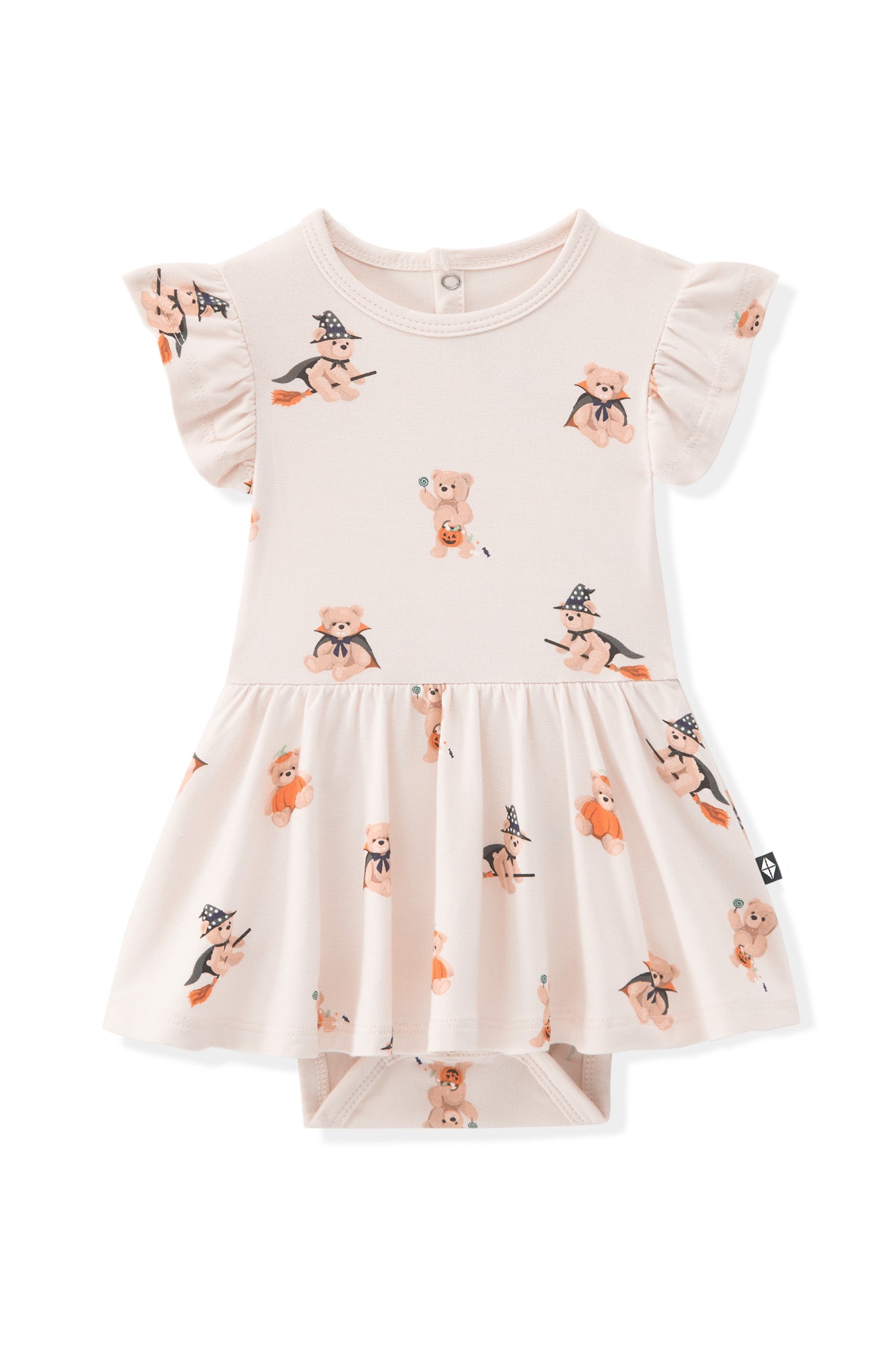 Twirl Bodysuit Dress in Halloween Teddy - Image 2