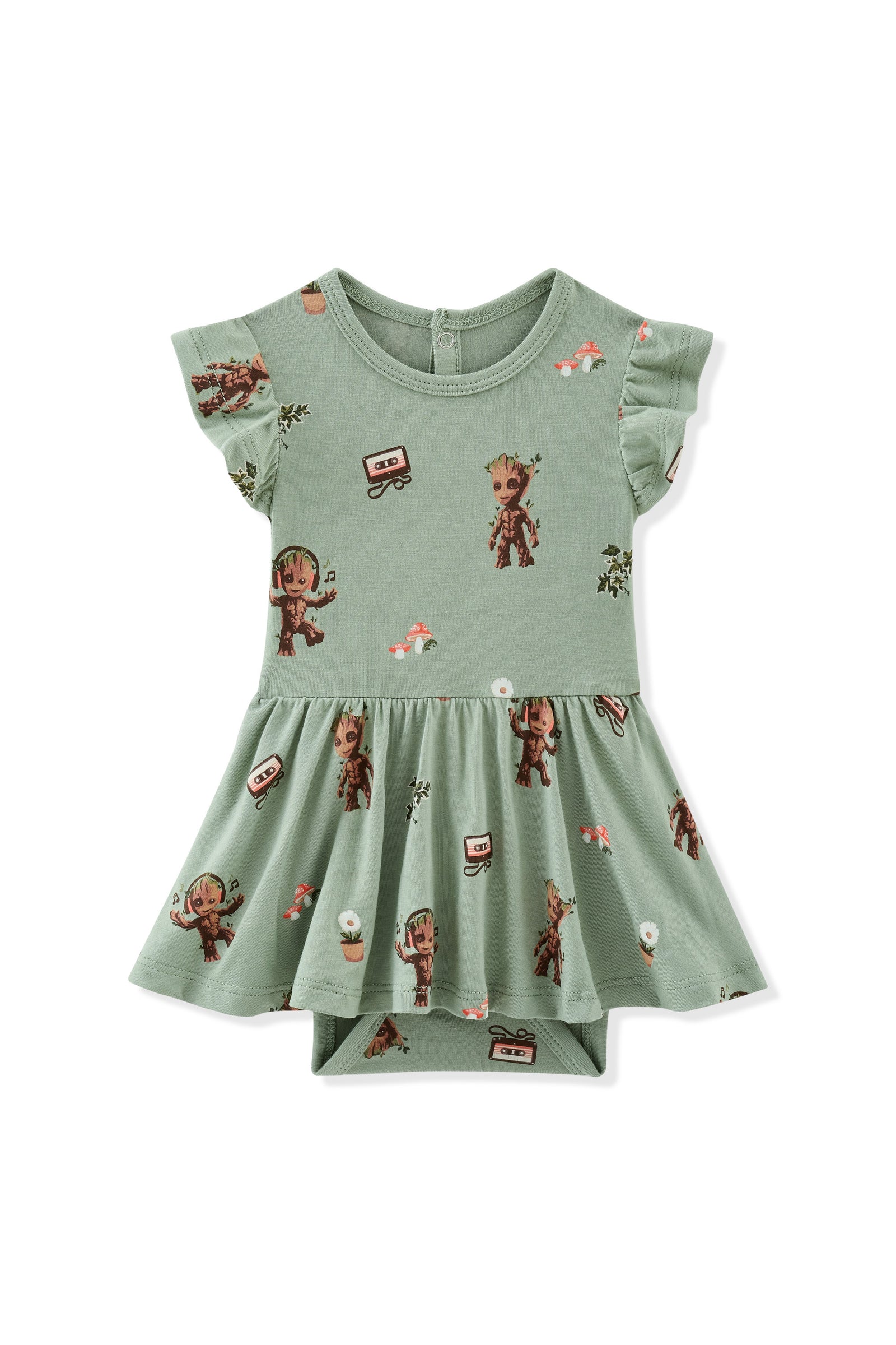Twirl Bodysuit Dress in Groot - Image 2