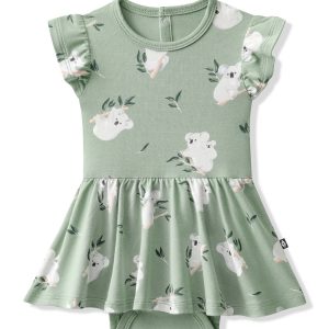 Twirl Bodysuit Dress in Koala