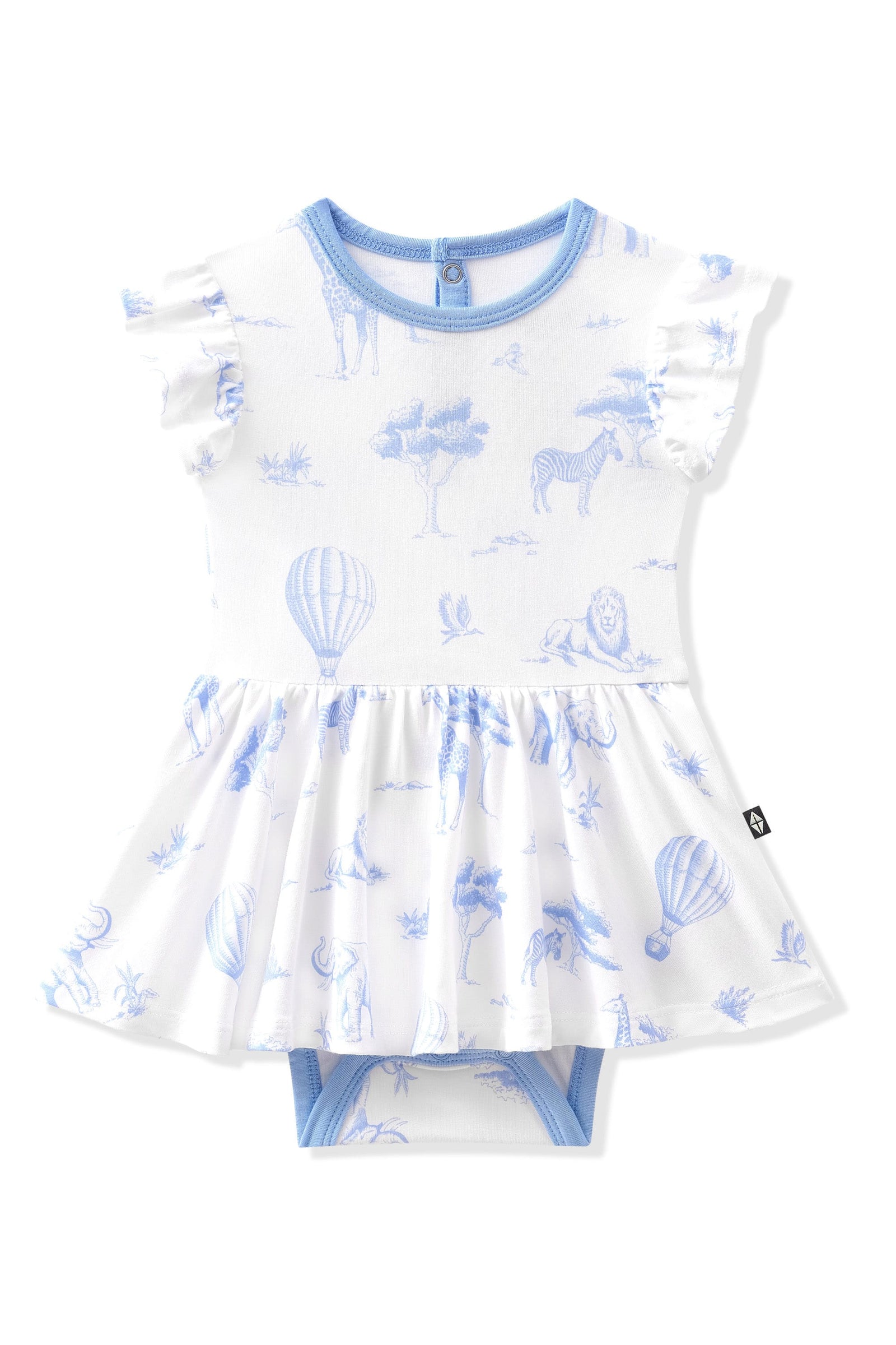 Twirl Bodysuit Dress in Toile Safari - Image 2