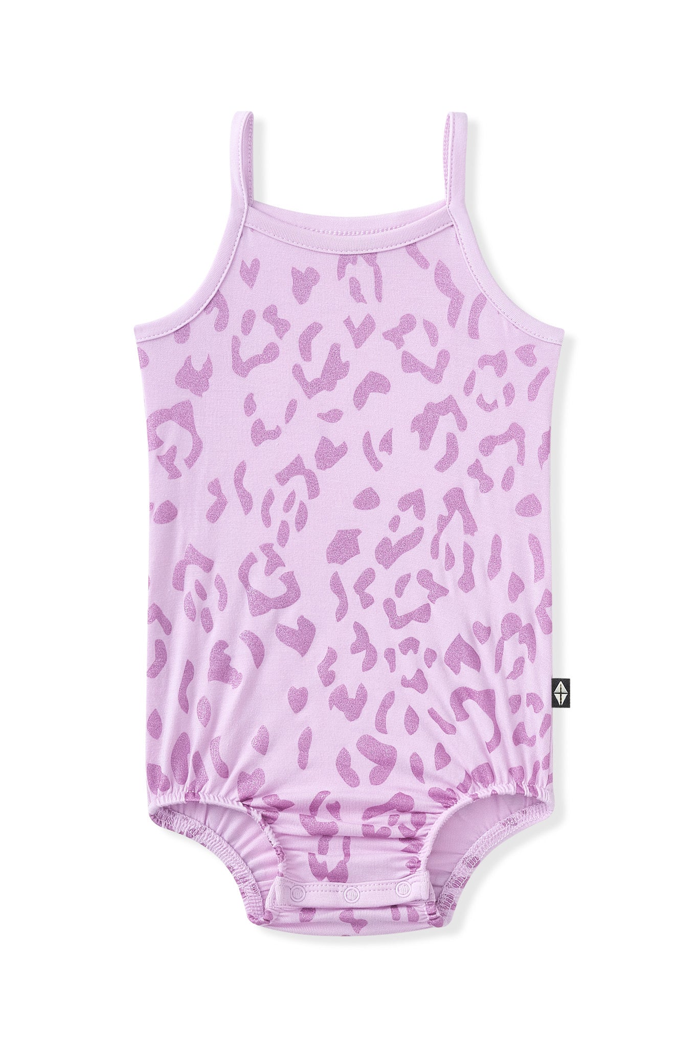 Spaghetti Strap Leotard in Thistle Leopard - Image 2