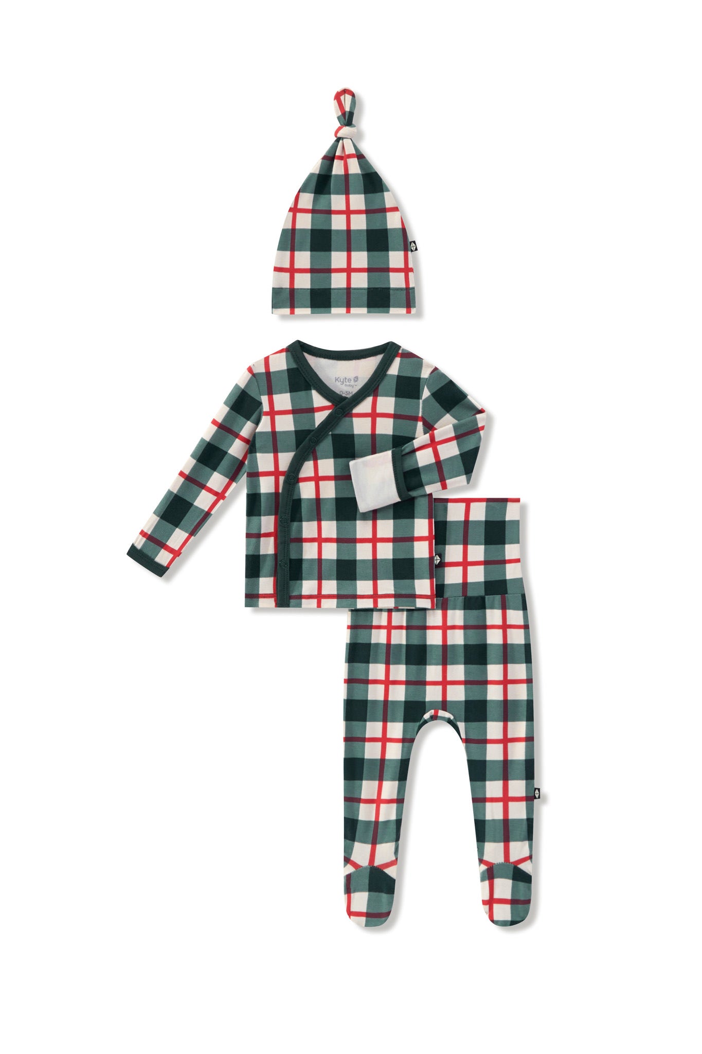 Take Me Home Set with Cap in Holiday Plaid - Image 2