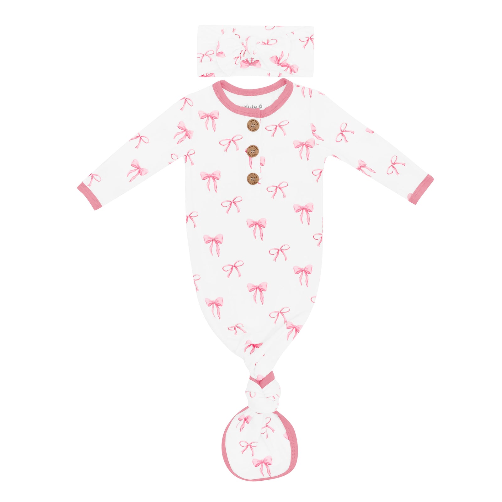 Knotted Day Gown with Bow Set in Bow - Image 2
