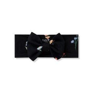 Bow Headband in Midnight Wildflower