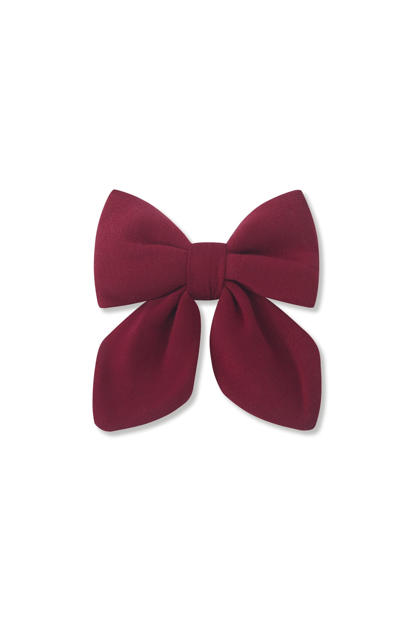 Medium Alligator Clip Bow in Burgundy - Image 2