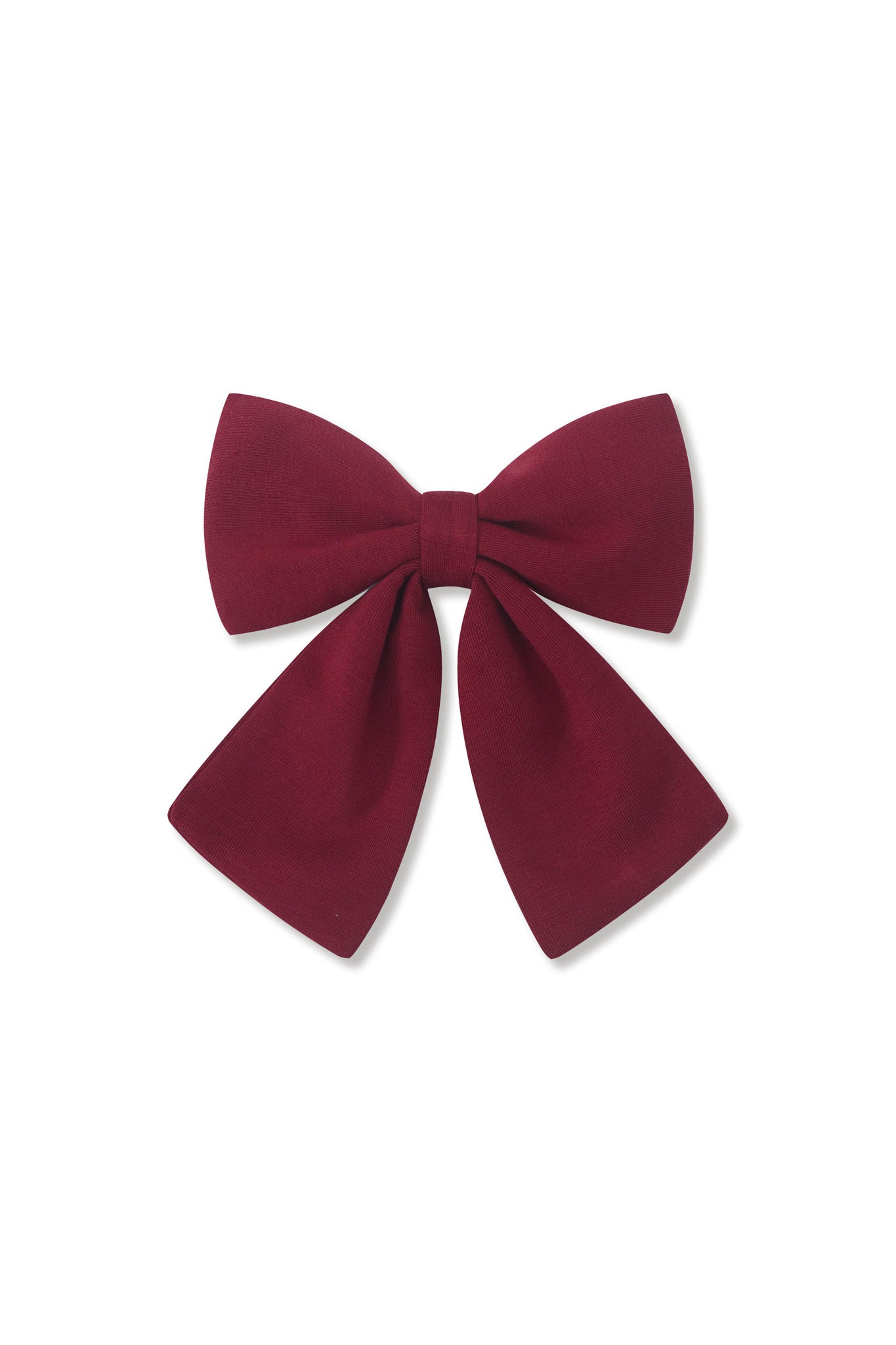 Large Alligator Clip Bow in Burgundy