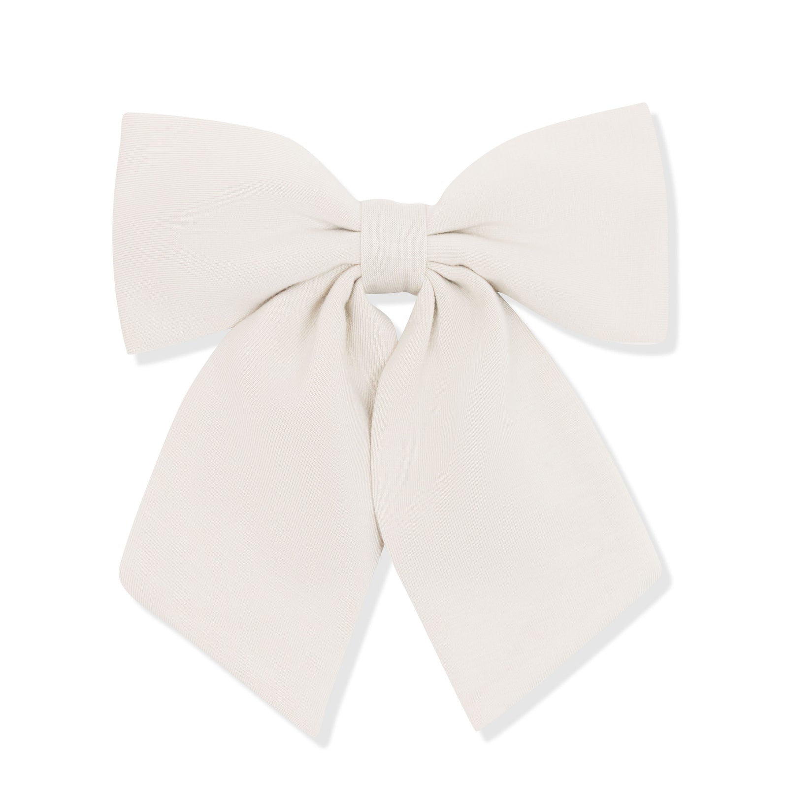 Large Alligator Clip Bow in Oat - Image 2