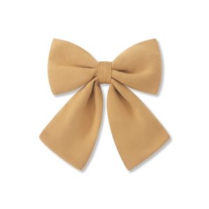 Large Alligator Clip Bow in Ochre