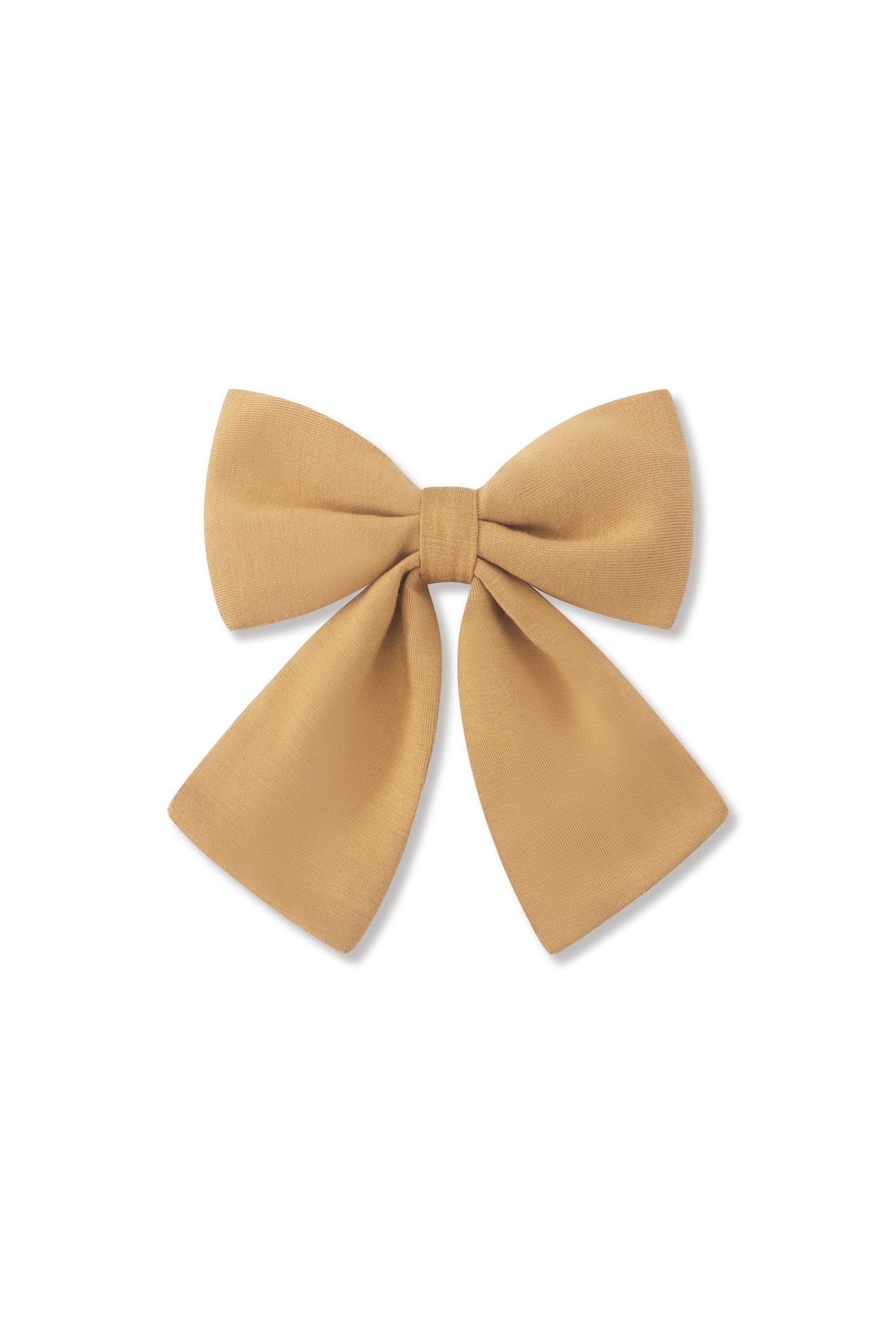 Large Alligator Clip Bow in Ochre