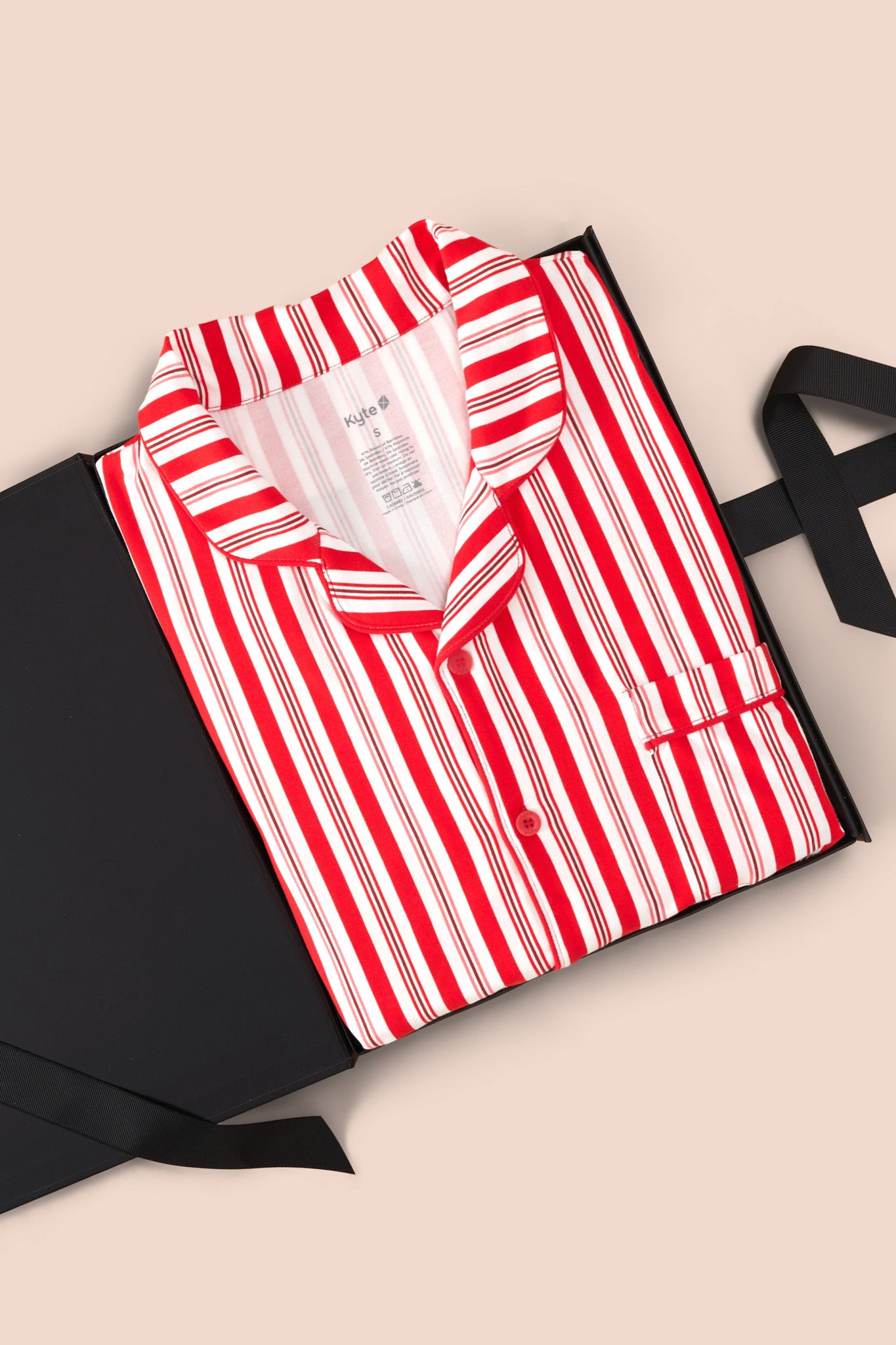 Men's Long Sleeve Pajama Set in Peppermint Stripes - Image 7