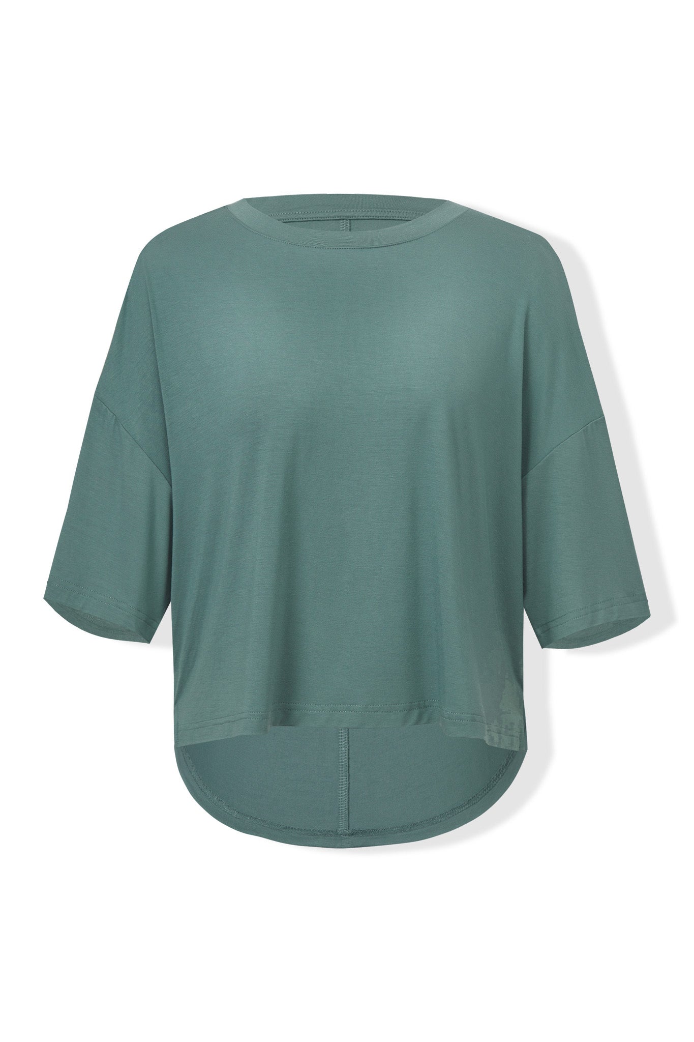 Women's Short Sleeve Boxy Tee in Pine - Image 5