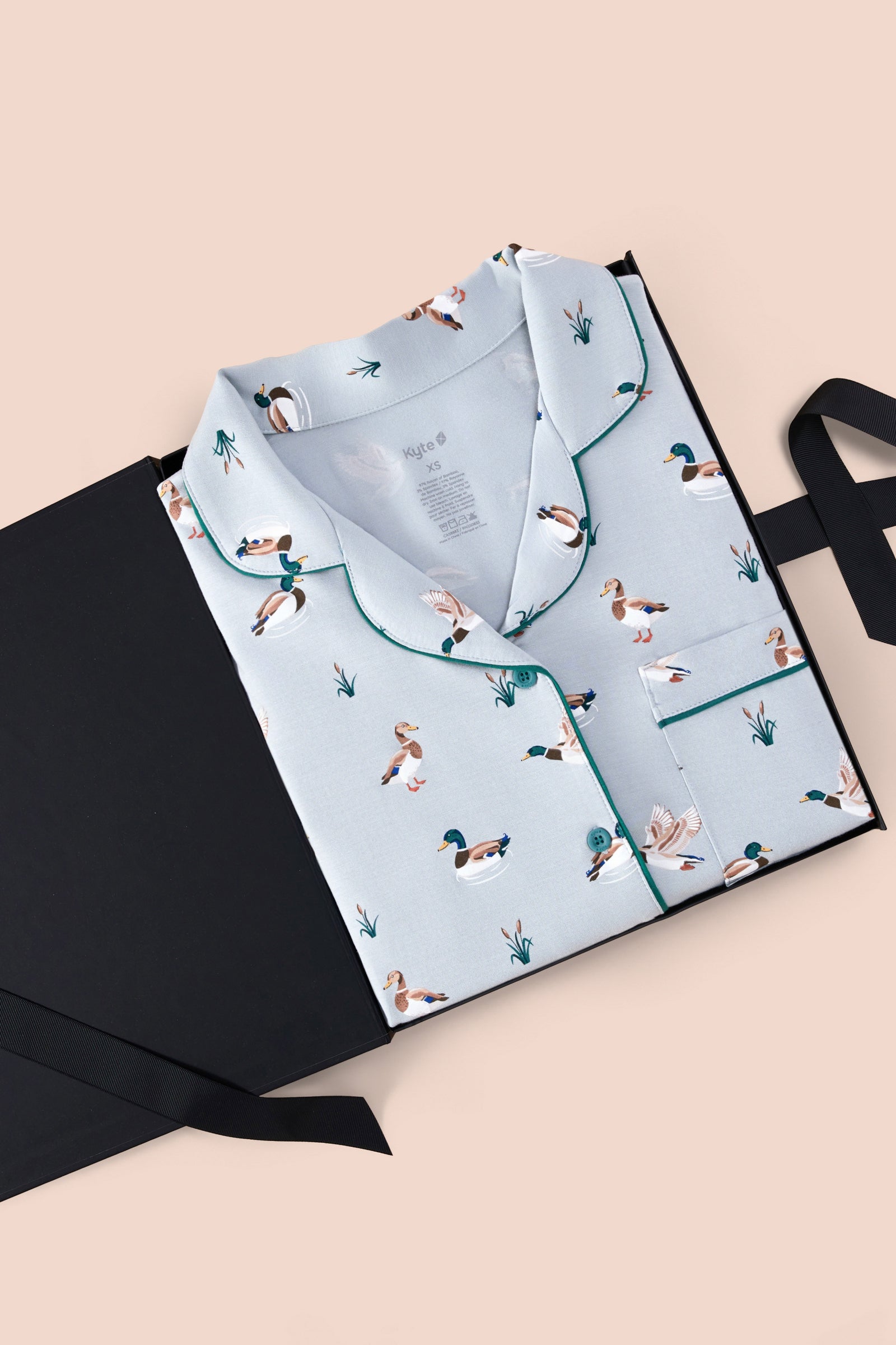 Women's Short Sleeve Pajama Set in Mallard Duck - Image 5