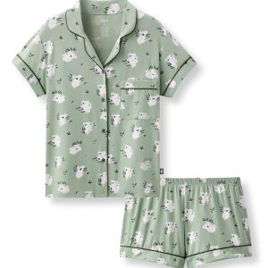 Women's Short Sleeve Pajama Set in Koala