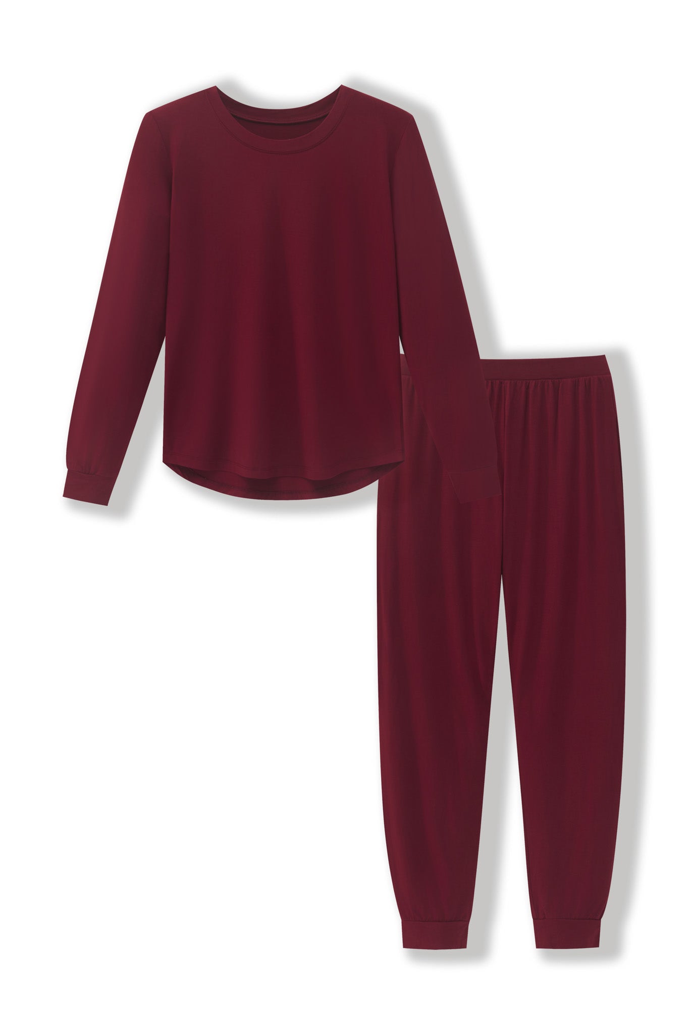 Women's Jogger Pajama Set in Burgundy - Image 8