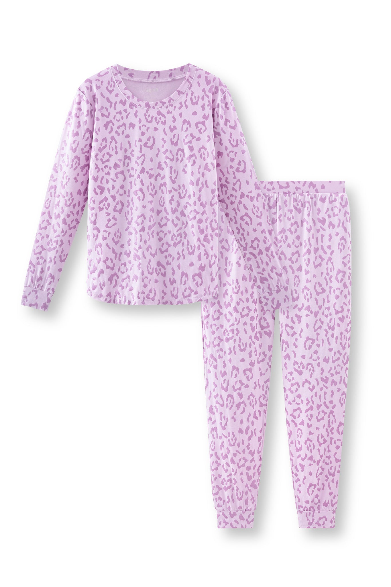 Women's Jogger Pajama Set in Thistle Leopard - Image 7