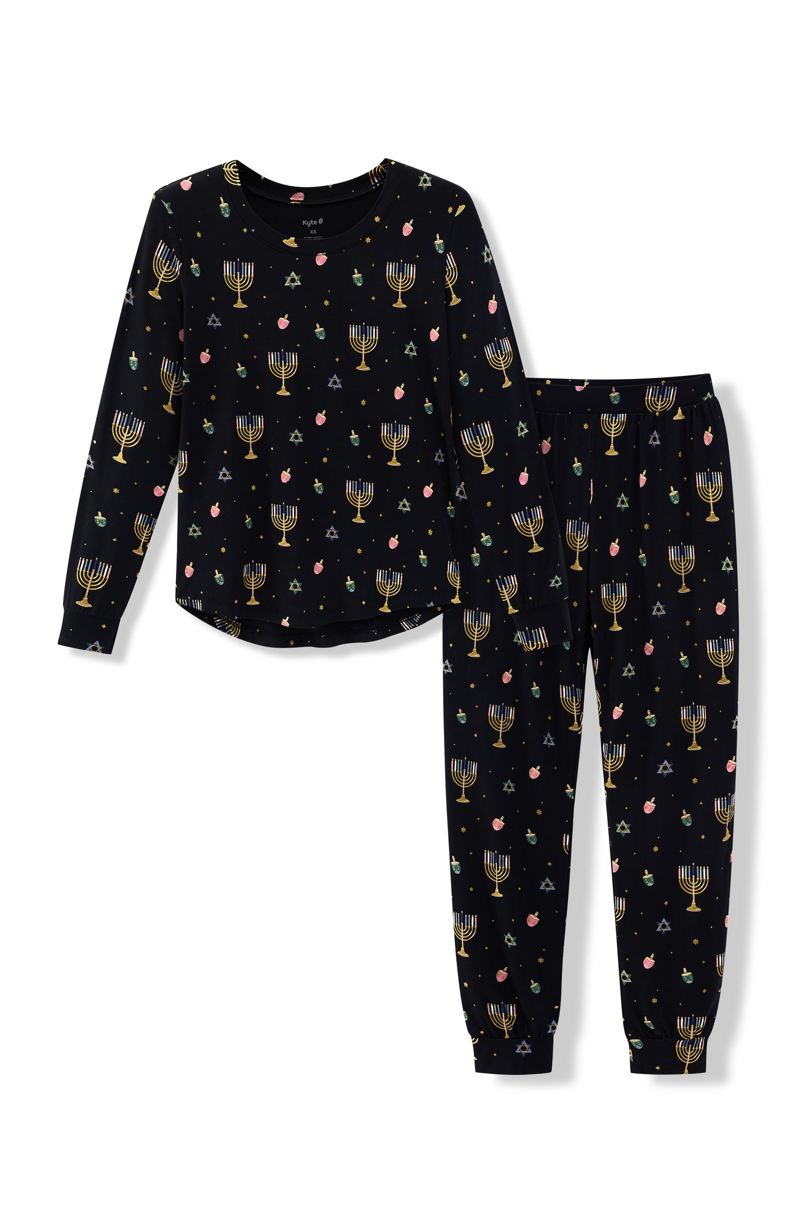 Women's Jogger Pajama Set in Hanukkah Nights - Image 4