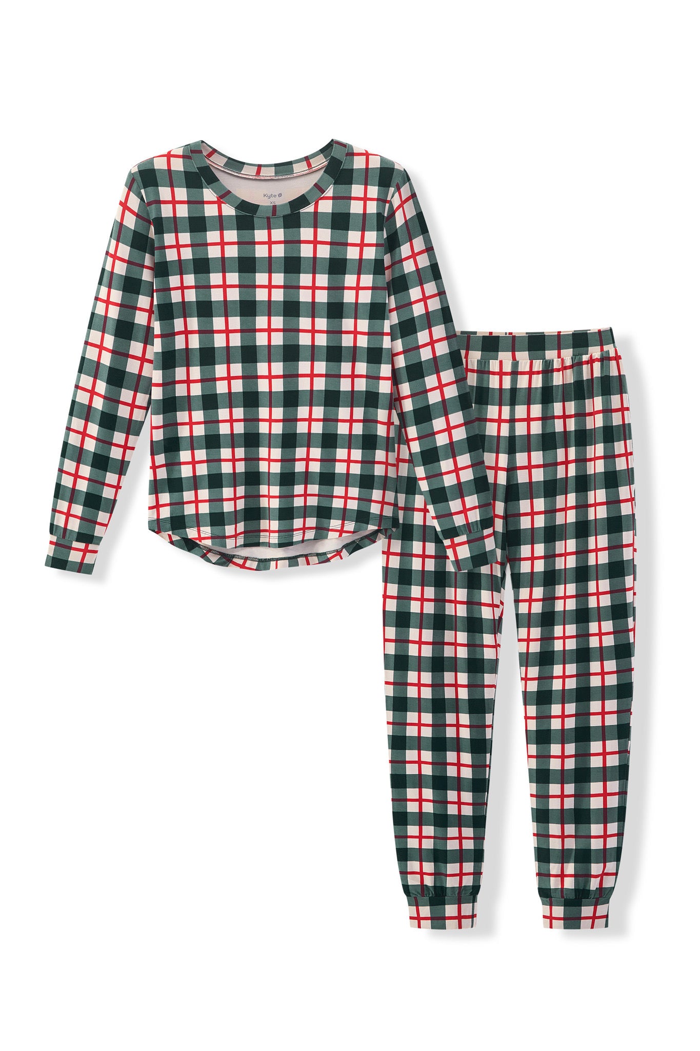 Women's Jogger Pajama Set in Holiday Plaid - Image 5
