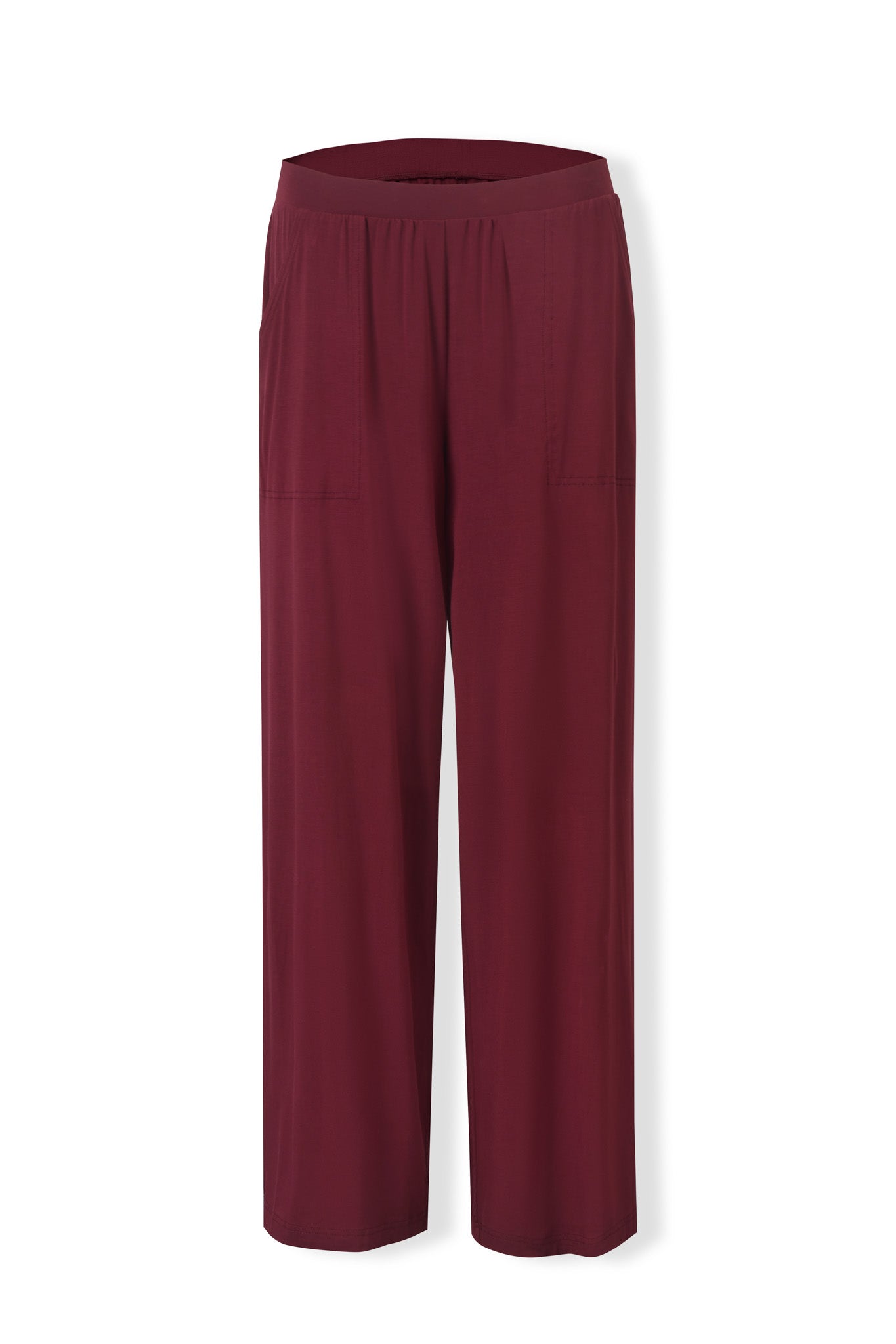 Women's Wide Leg Pant in Burgundy - Image 6
