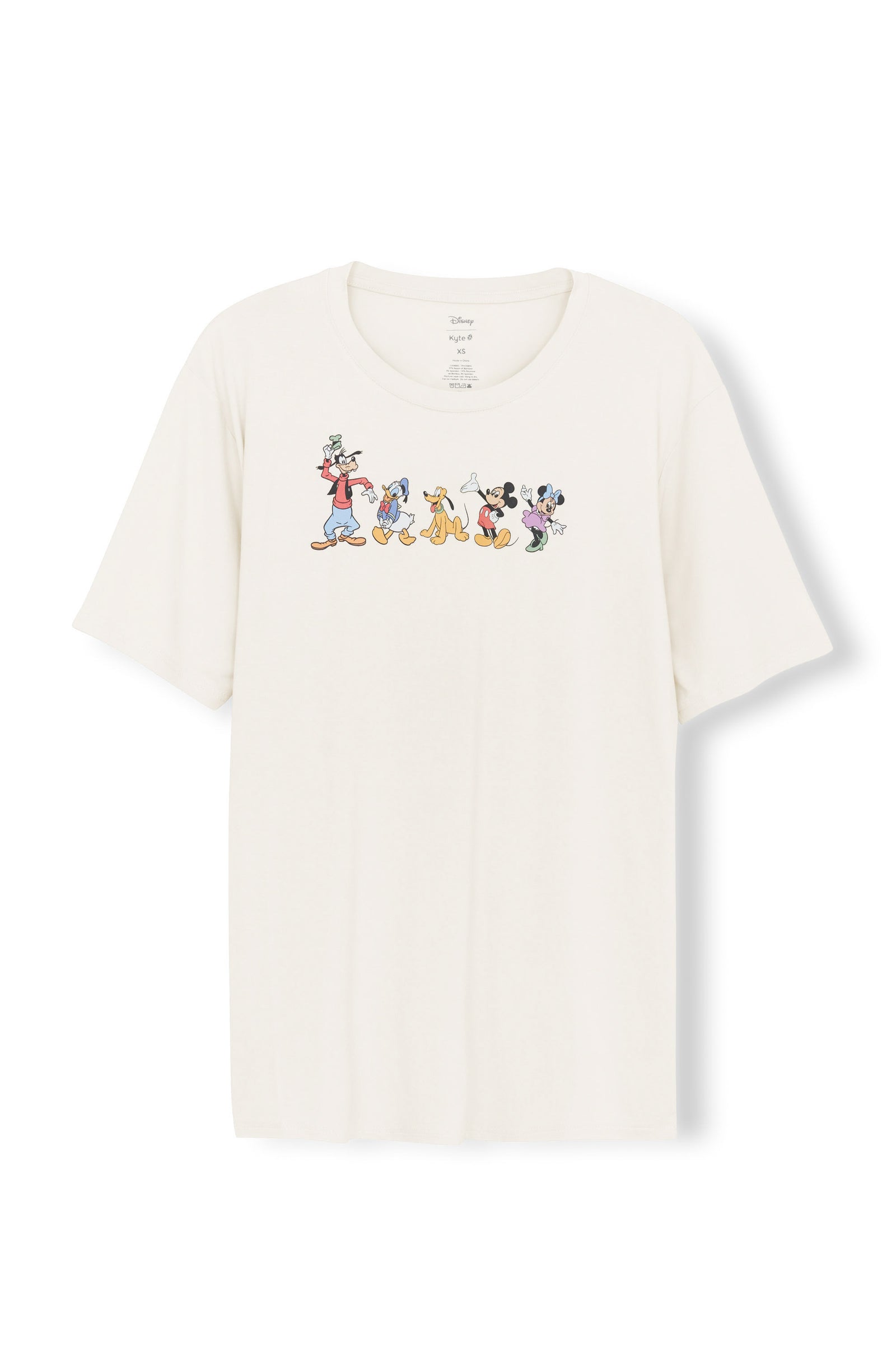 Men's Crew Neck Tee in Mickey and Friends on Ecru - Image 2