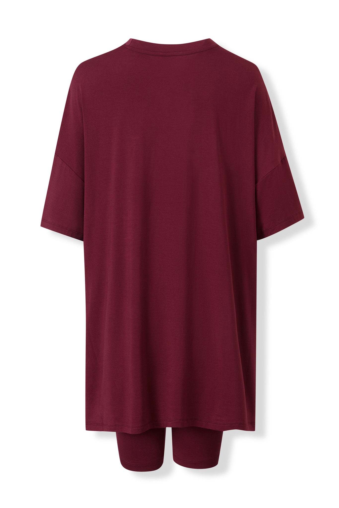 Women’s Biker Short Set in Burgundy - Image 5