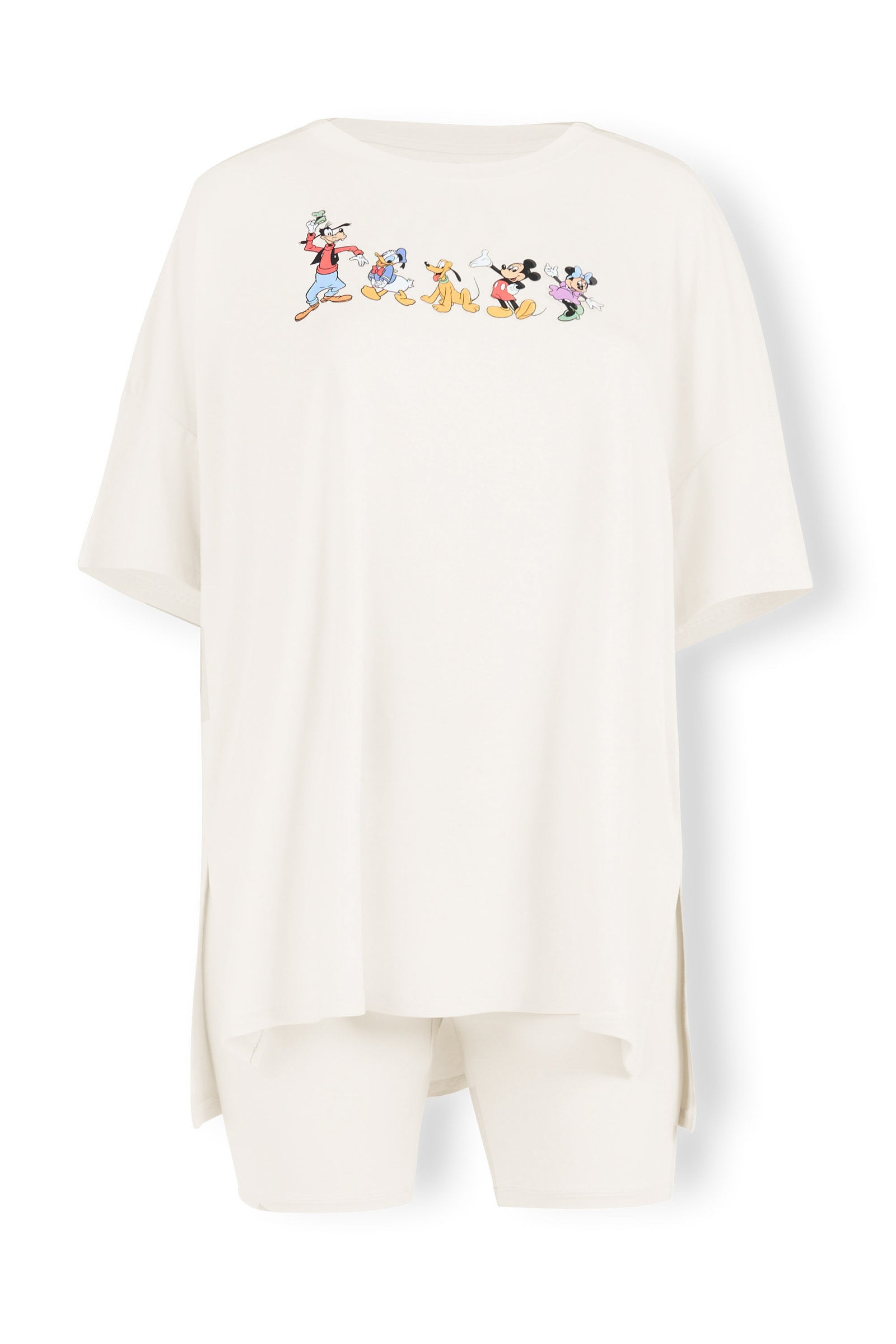 Women’s Biker Short Set in Mickey and Friends on Ecru - Image 7