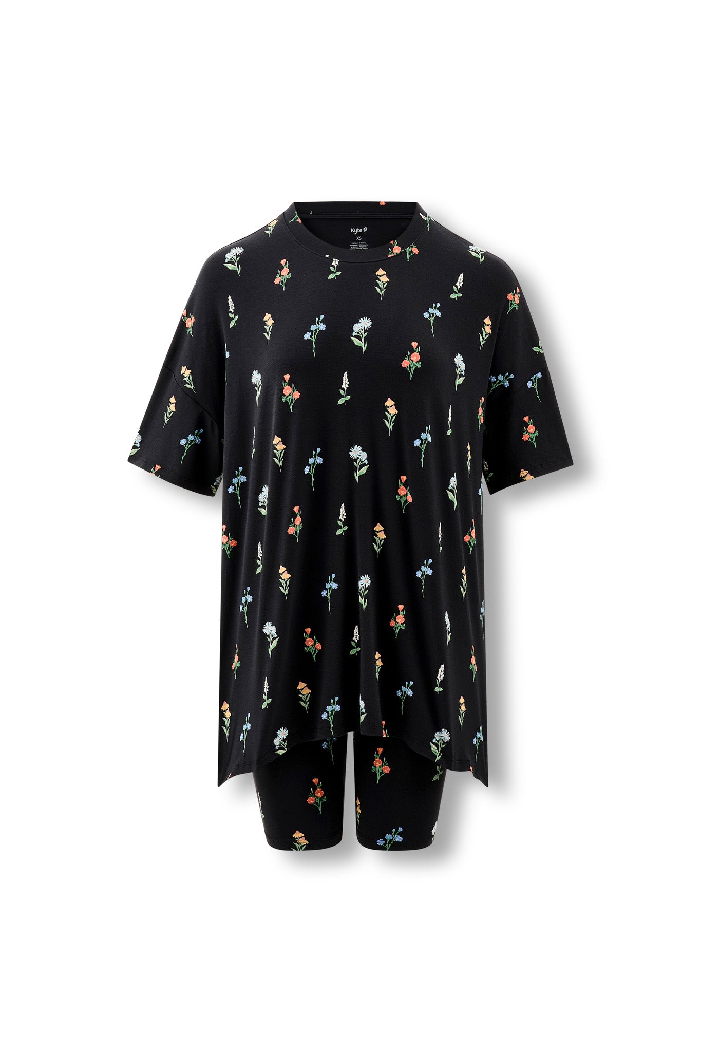 Women’s Biker Short Set in Midnight Wildflower - Image 5