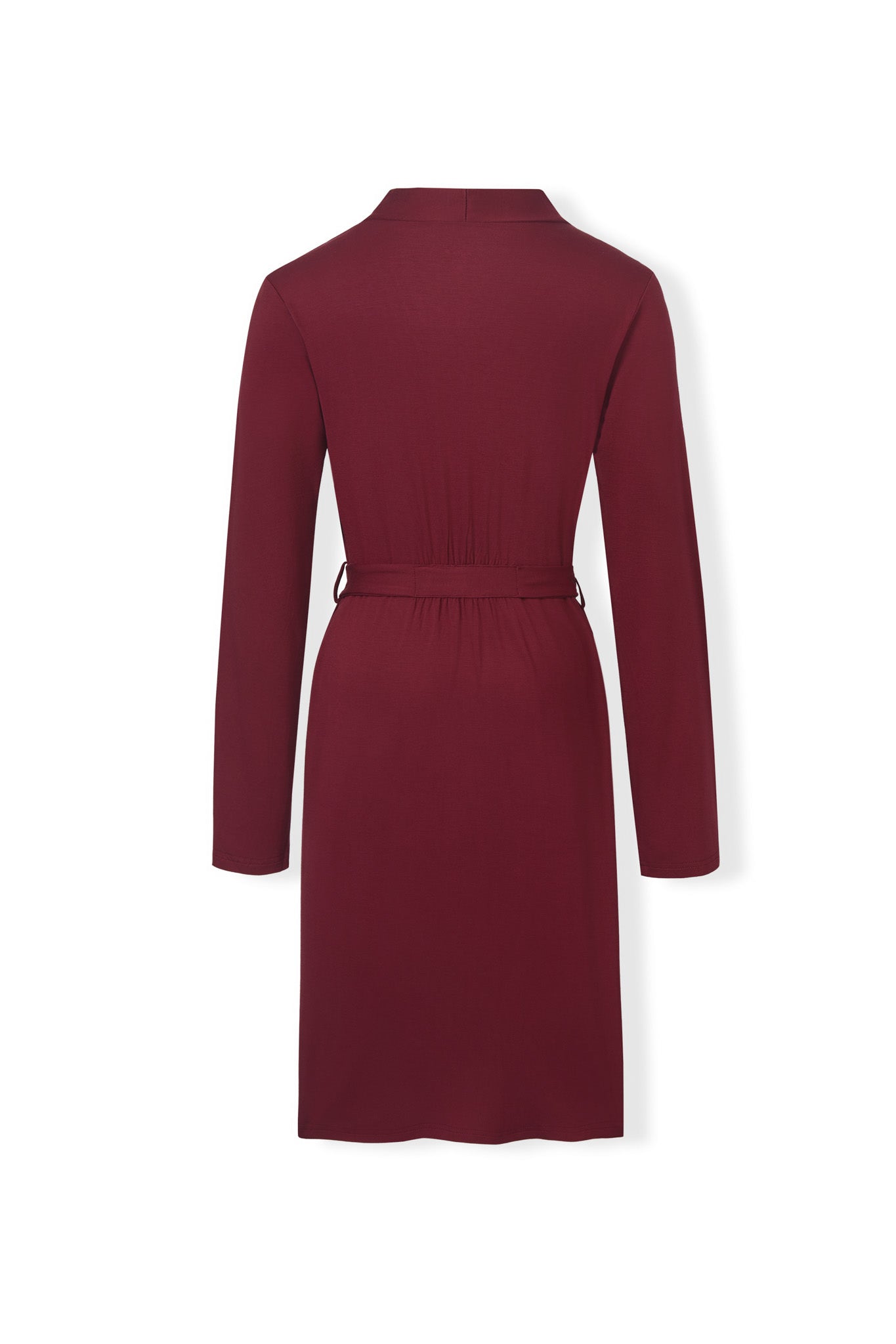 Women's Lounge Robe in Burgundy - Image 6