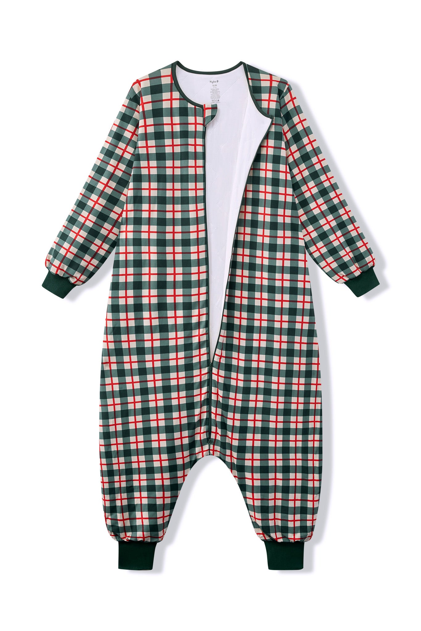 Long Sleeve Adult Sleep Bag Walker in Holiday Plaid - Image 3