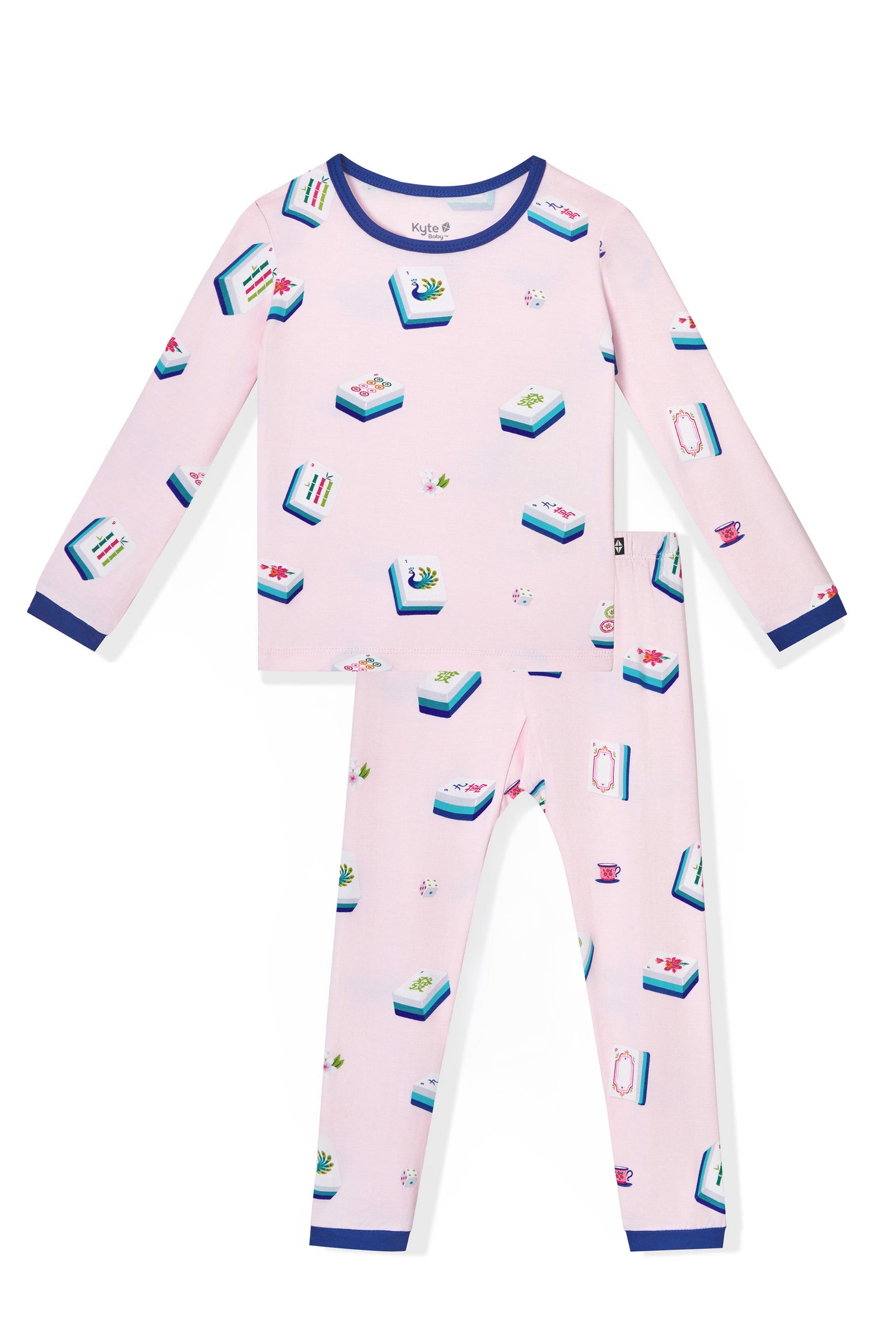 Long Sleeve Pajamas in Sakura Mahjong - Image 2