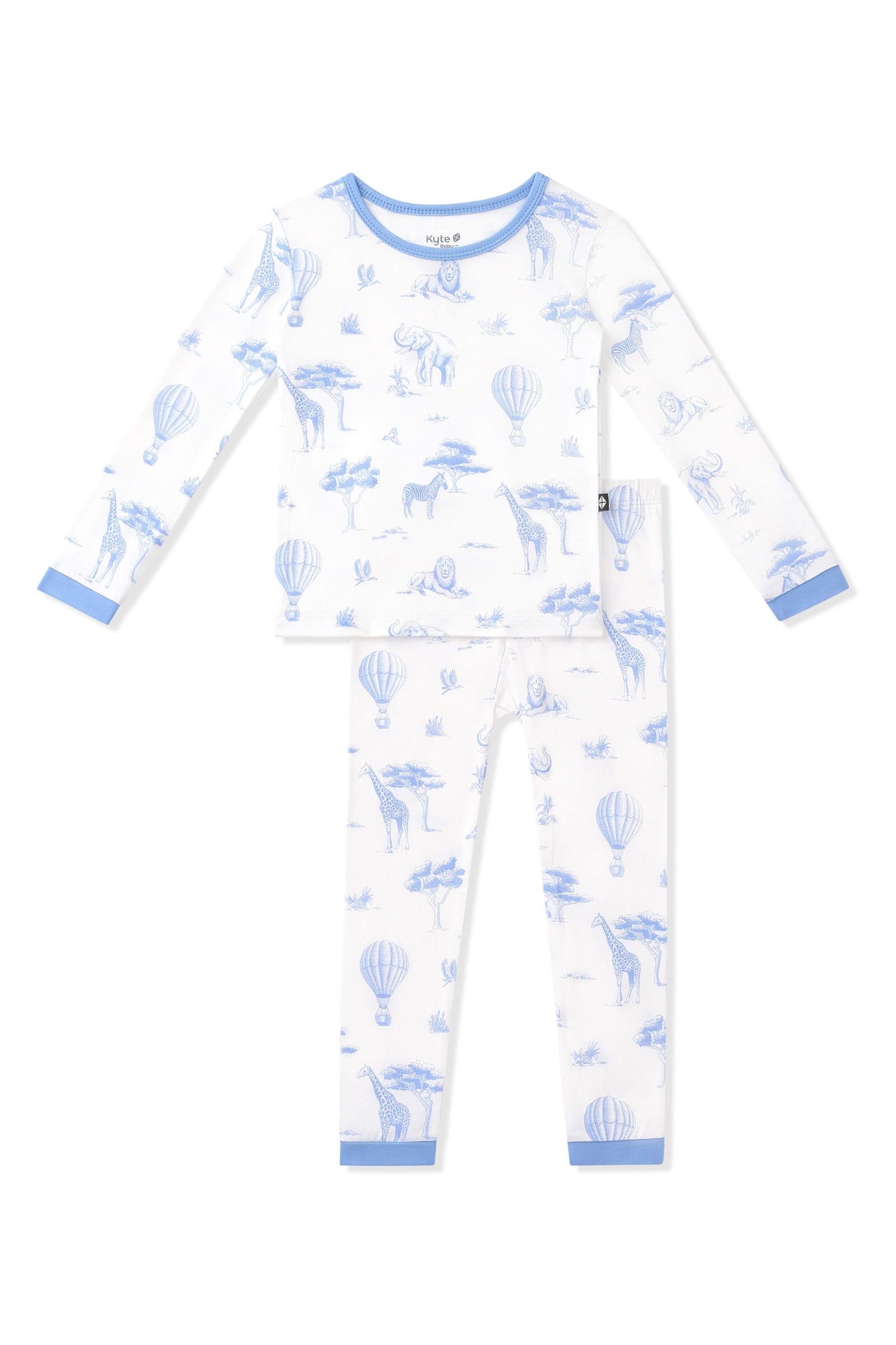 Long Sleeve Pajamas in Toile Safari - Image 2