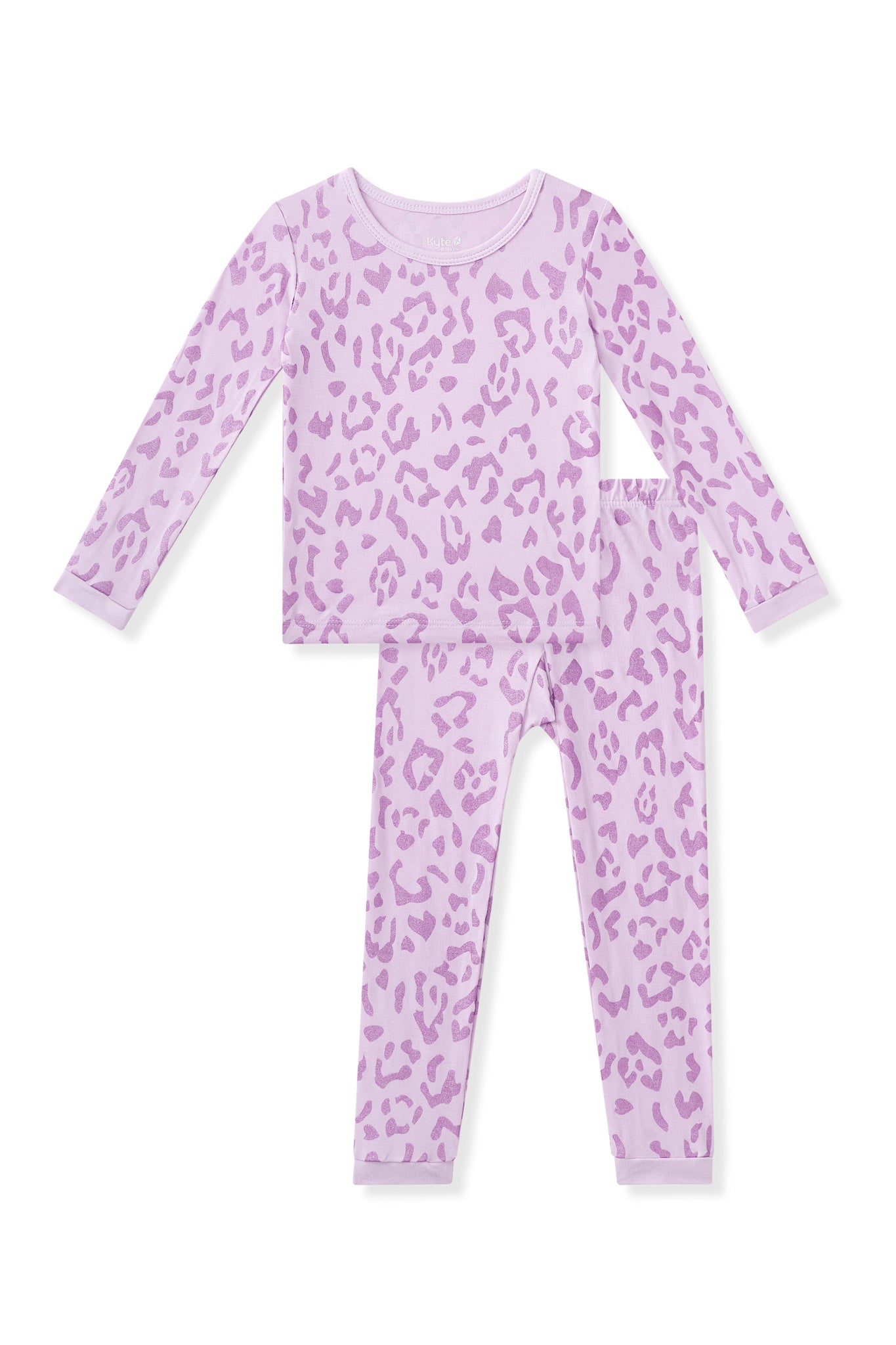 Long Sleeve Pajamas in Thistle Leopard - Image 2