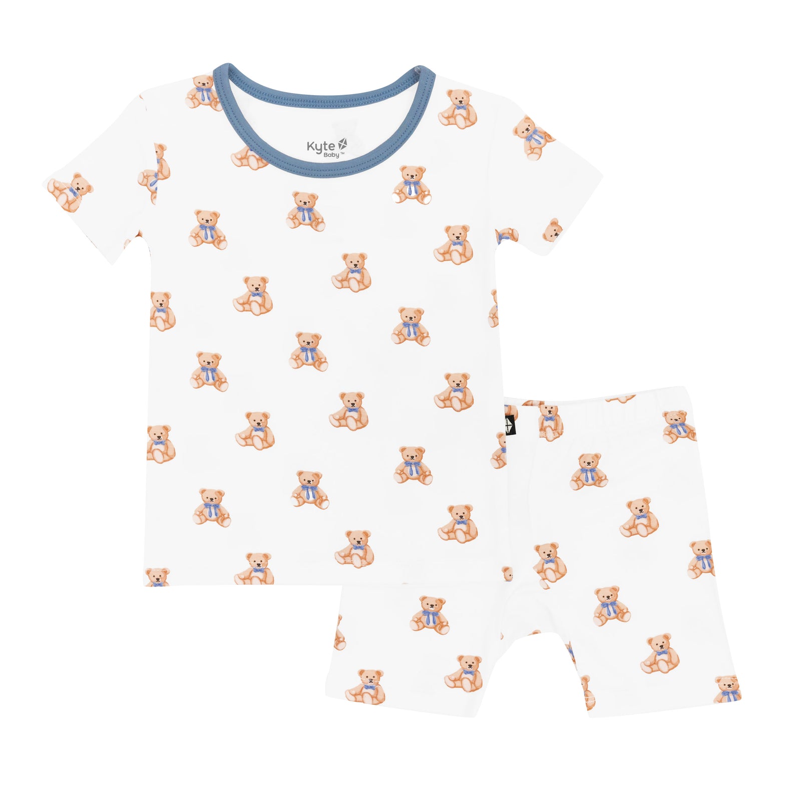Short Sleeve Pajamas in Teddy Bear - Image 2